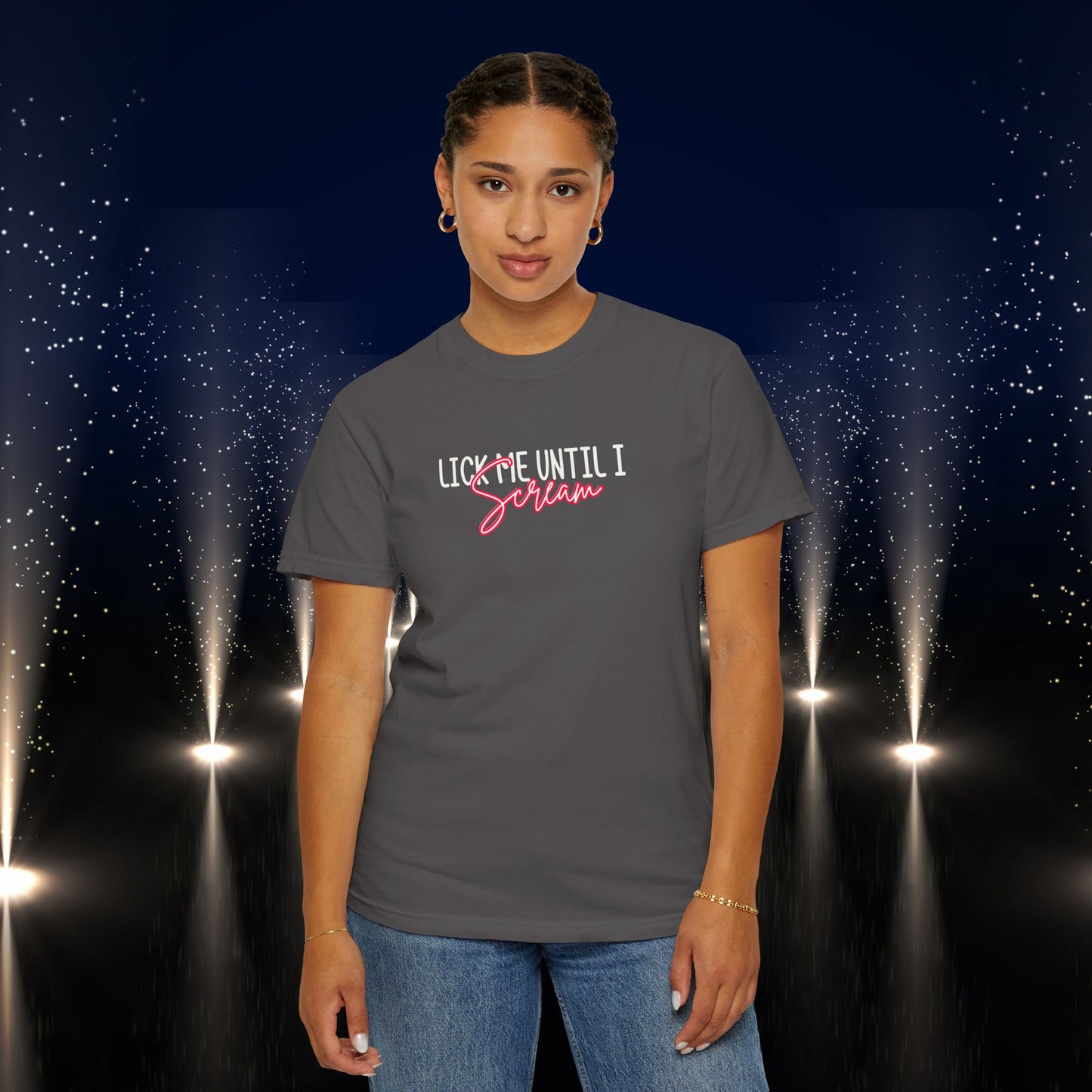 Lick Me Until I Scream Shirt – Naughty Oral Sex T-Shirt for Women, Funny Dirty Wife Tee
