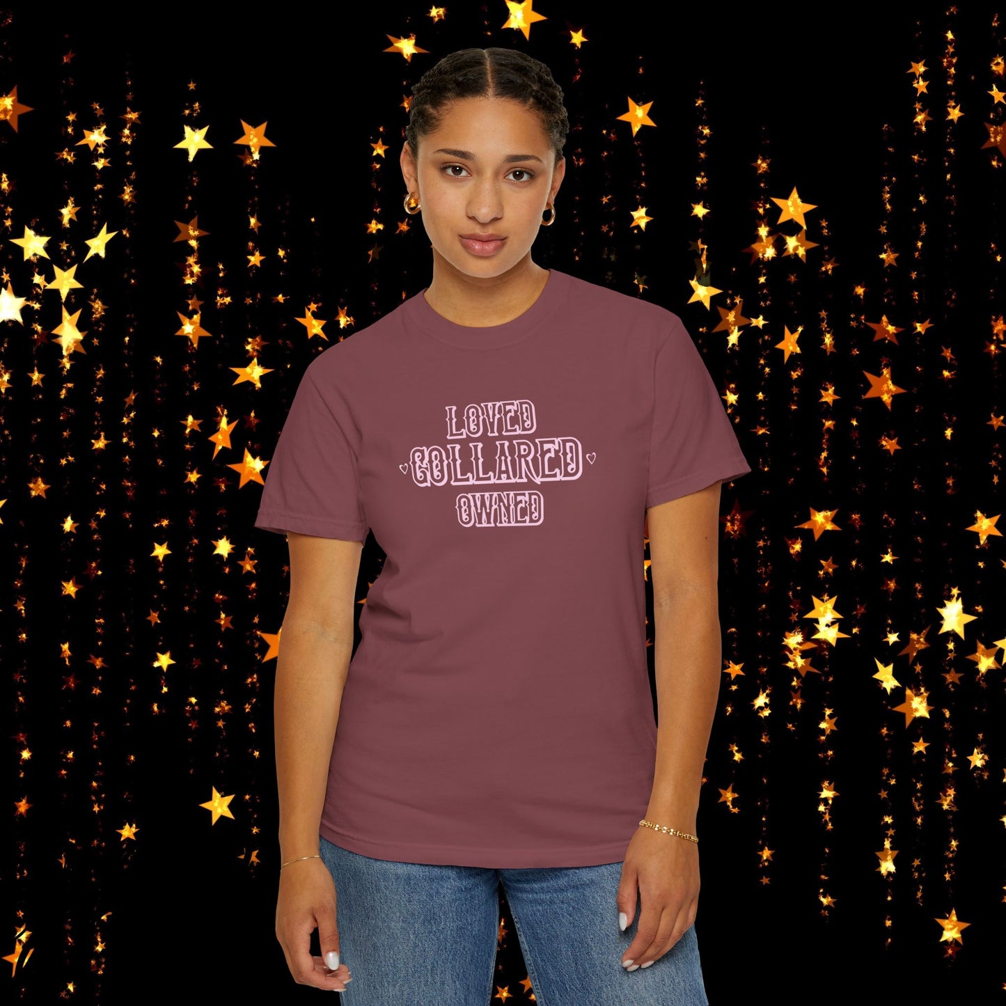 Submissive BDSM Loved Collared Owned T-shirt, Unisex Kinky Tee, Submissive Wife Gift