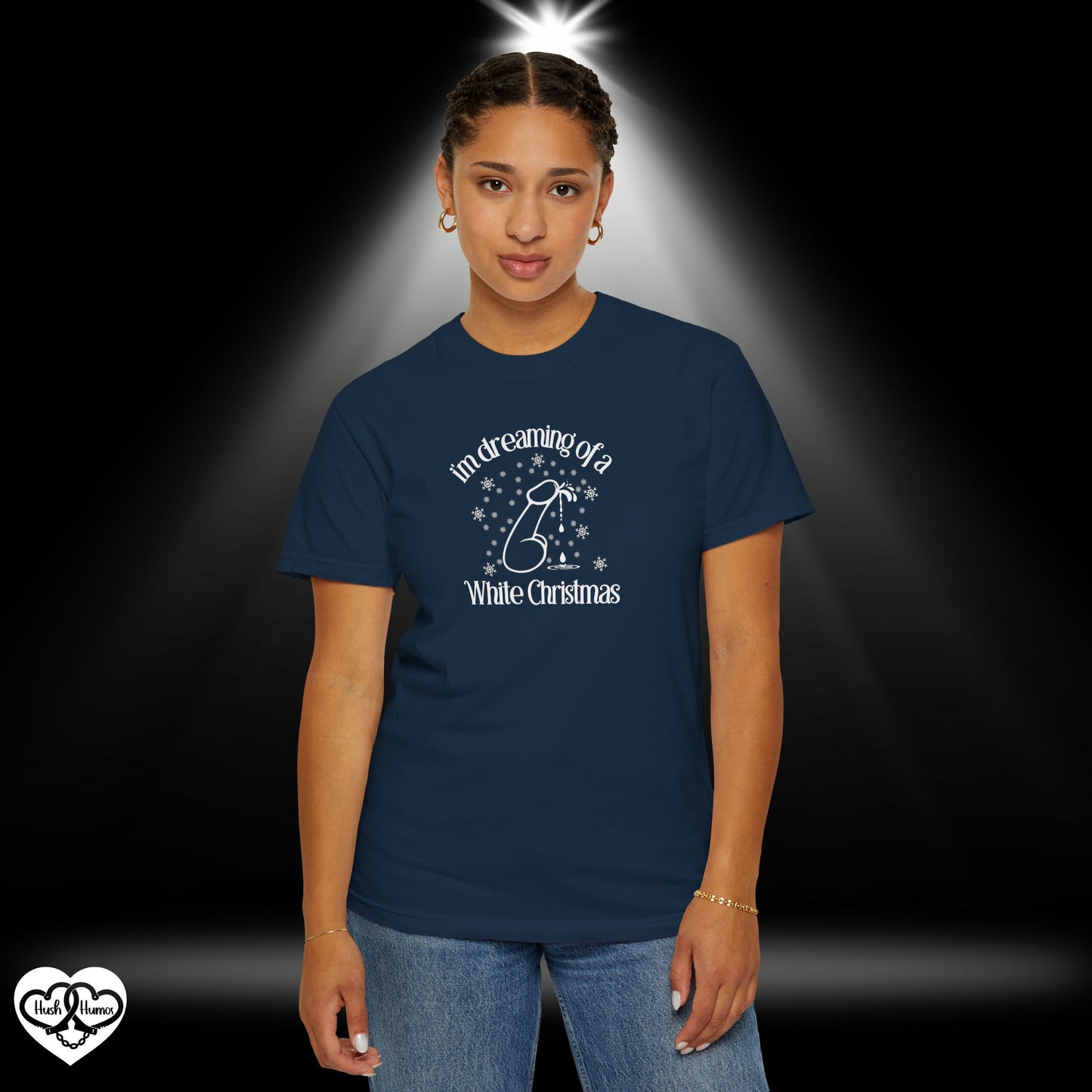 I’m Dreaming of a White Christmas Naughty Shirt – Funny Adult Xmas Tee, Sexy Holiday Party Top