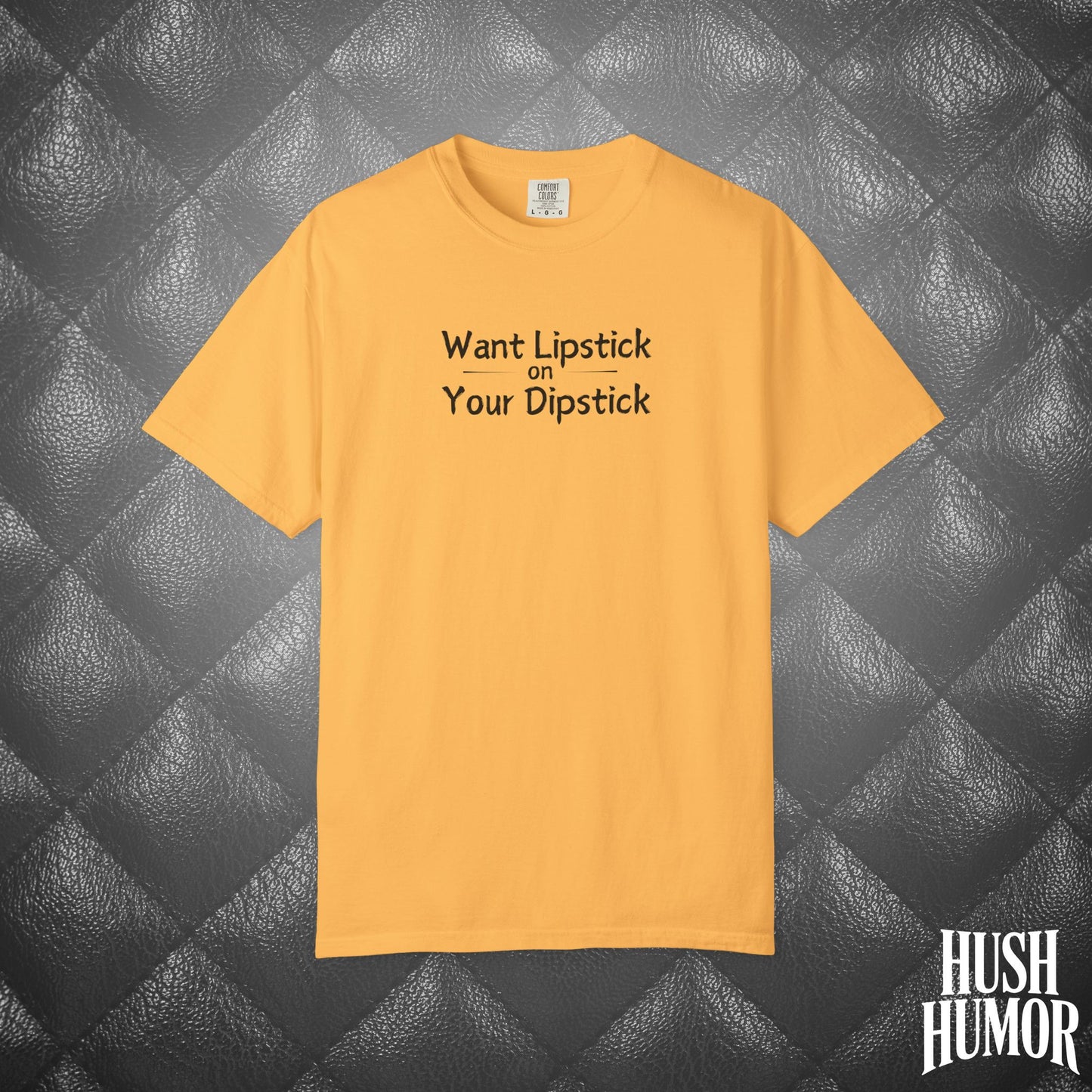 Lipstick on Your Dipstick T-Shirt | Naughty fun Oral Skils Tee for Women | Dirty Funny Sex Shirt | Inappropriate Bold Adult Party Apparel