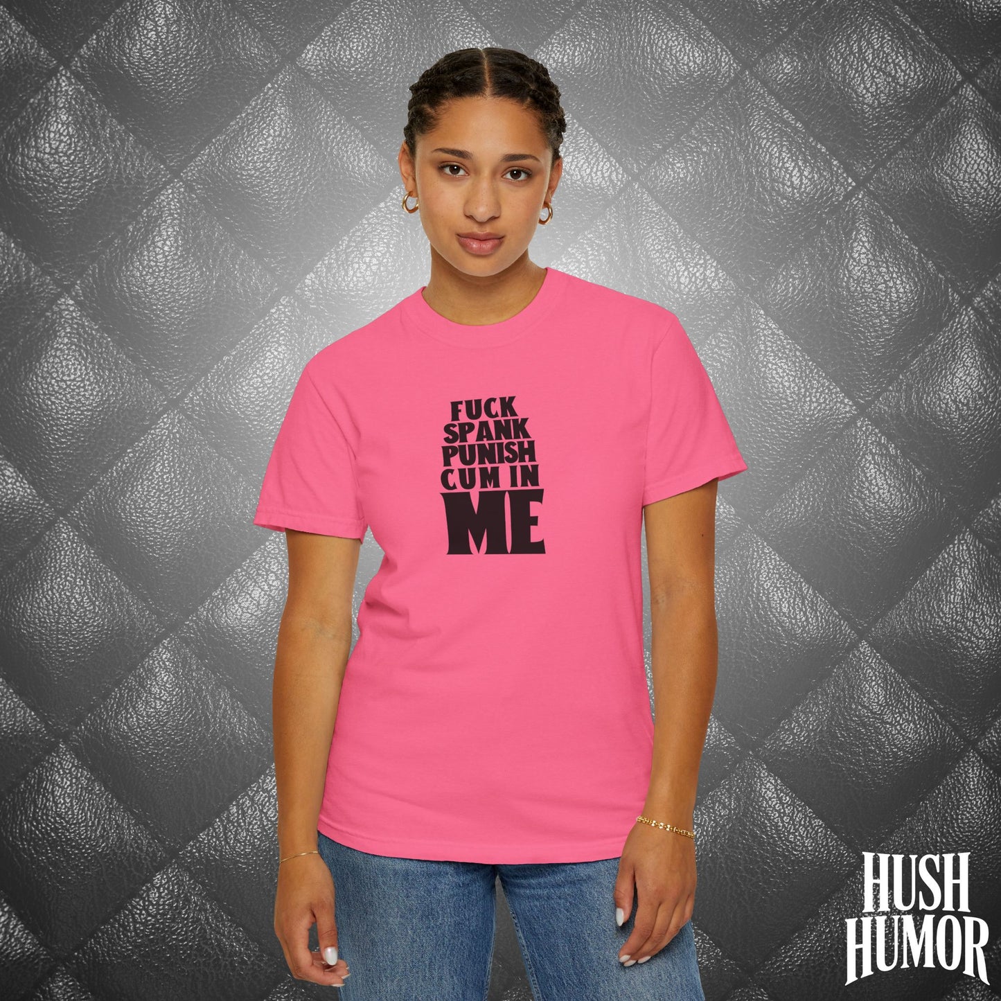 Submissive F*ck Spank Punish C*m in Me T-Shirt – Naughty Shirt for Women, Inappropriate Dirty Girl Tee, Sexy NSFW Kink Shirt