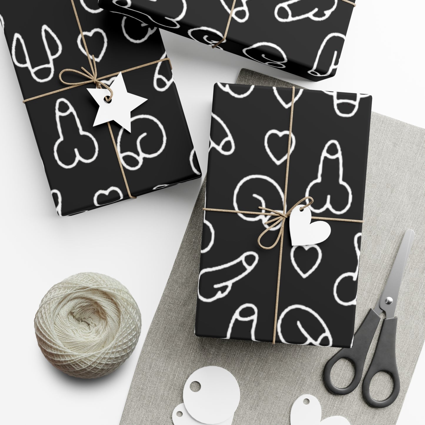Penis Wrapping Paper – Funny Naughty NSFW D*ck Gift Wrap, Adult Humor Gag Gift Paper