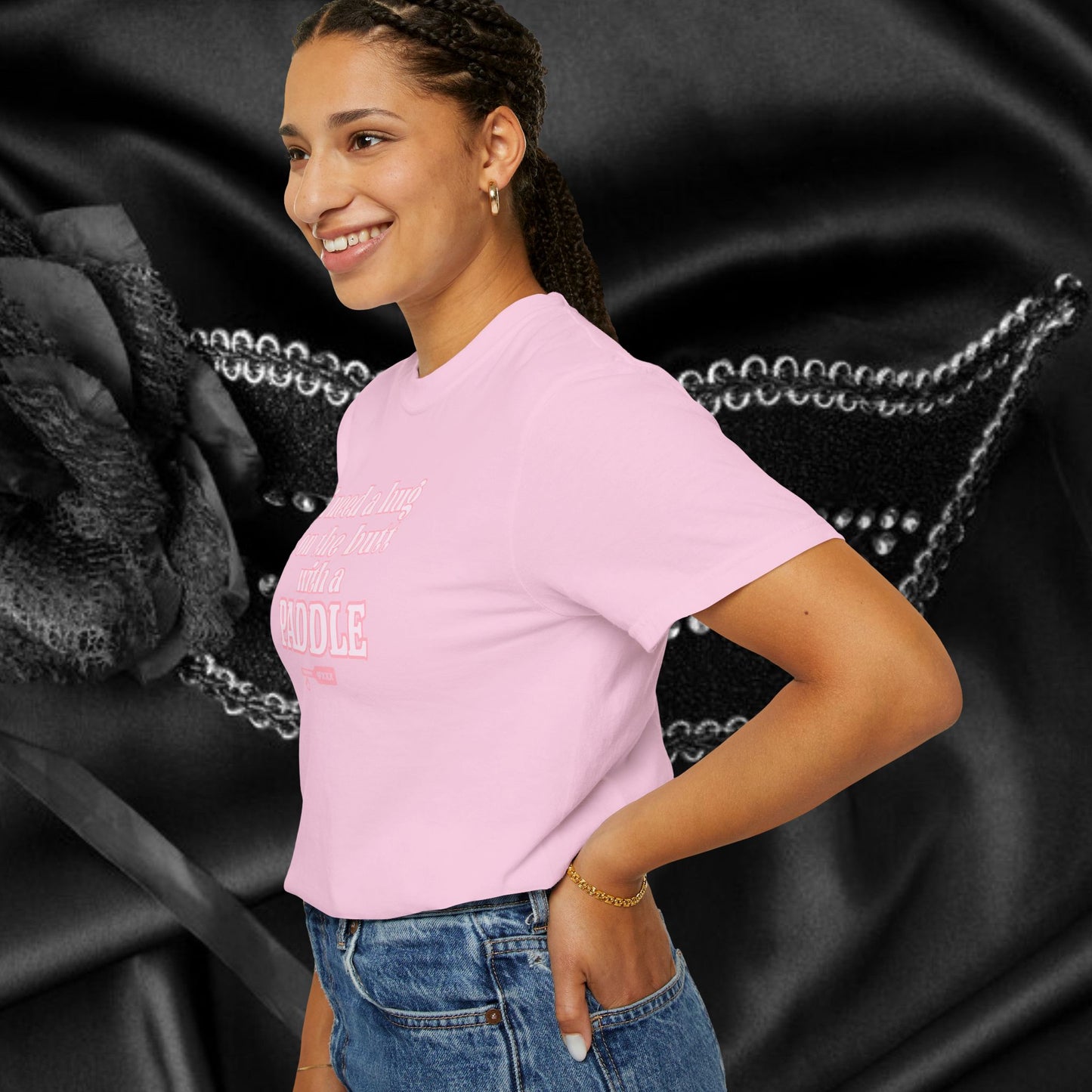 I need a Hug on the Butt With a Paddle tshirt, BDSM Themed Cute Submissive Apparel for her