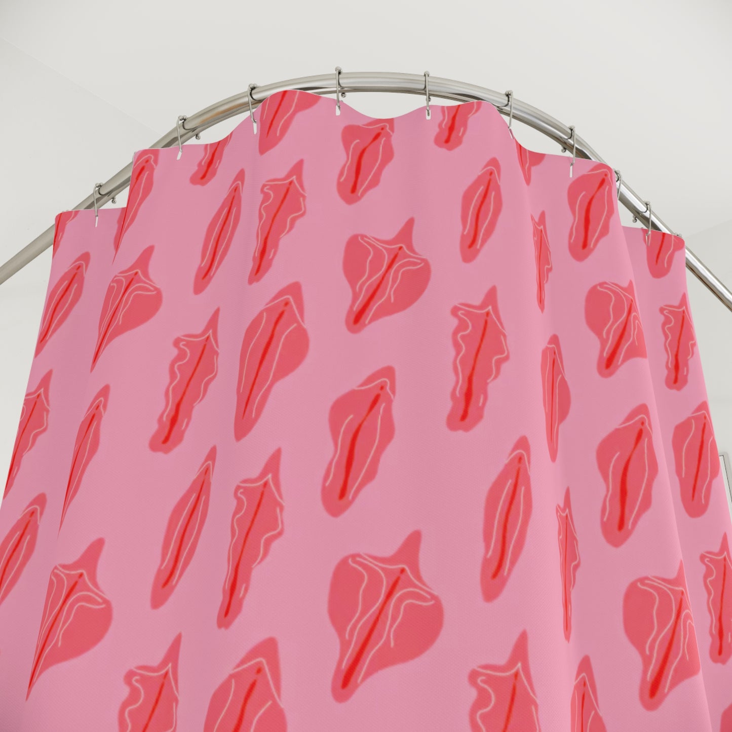 Vagina Print Shower Curtain, sexy bathroom decor, Female sex