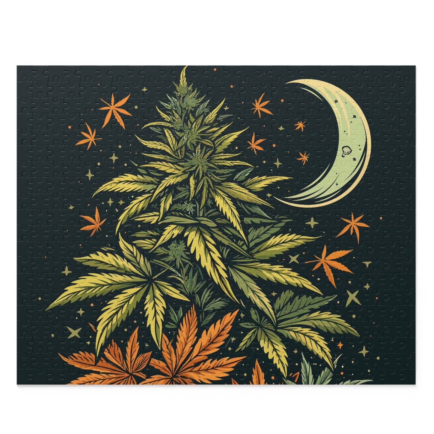Night Trip Puzzle – Moody Moon Jigsaw with Psychedelic Forest Vibes | Gift for Dreamers & Rebels