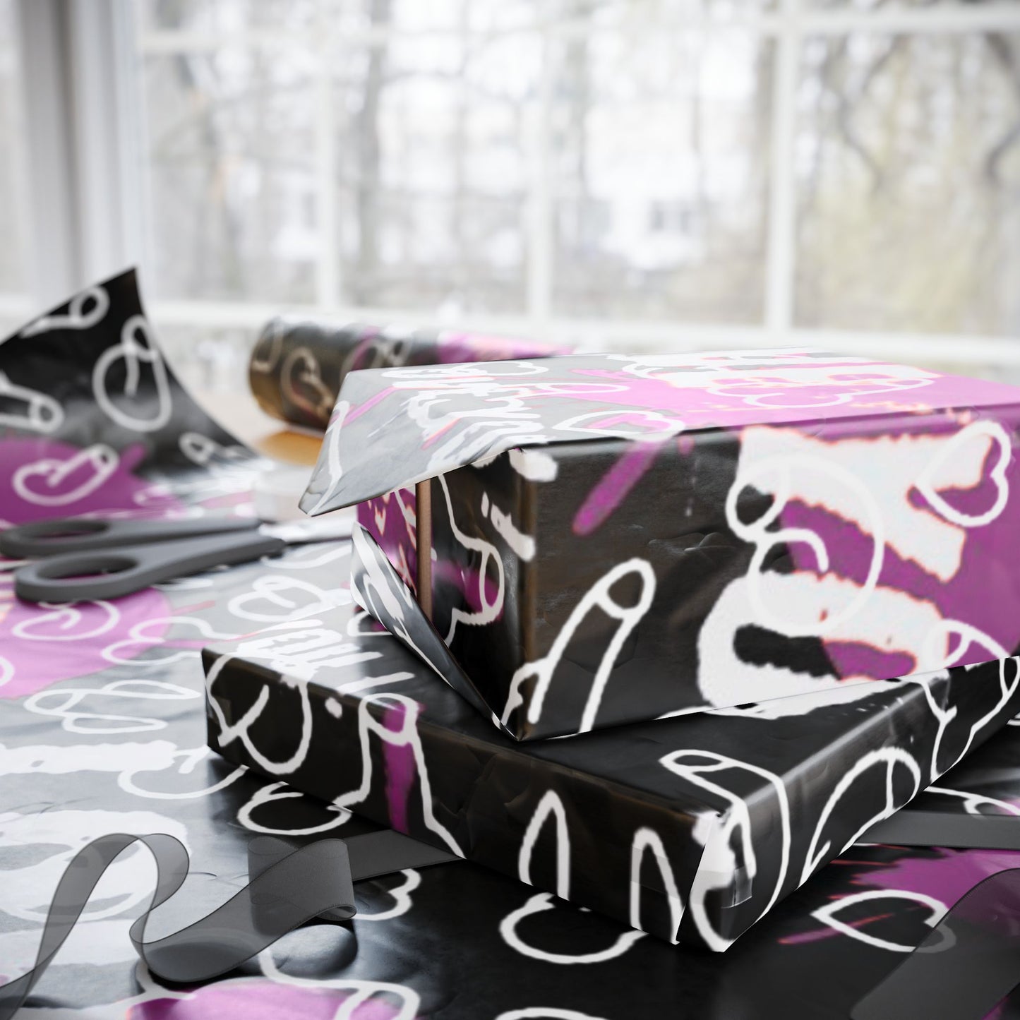 Penis wrapping paper, for Kinky Adult gifts, Dirty d*ck Gift Wrap, Special Occasion Wrapping paper