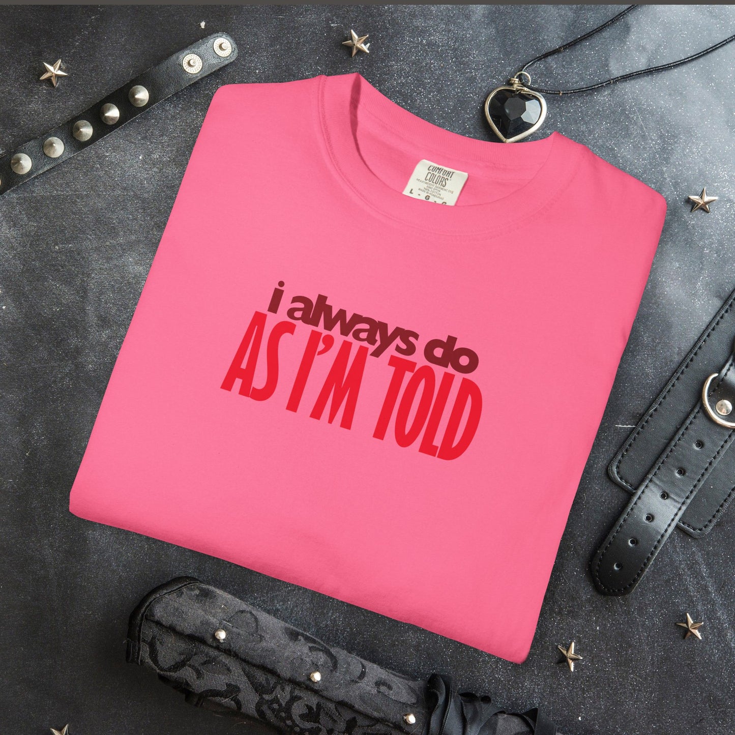 BDSM Apparel I Always Do As I'm Told Tee, Kink Fashion Shirt, Submissive Lover Gift