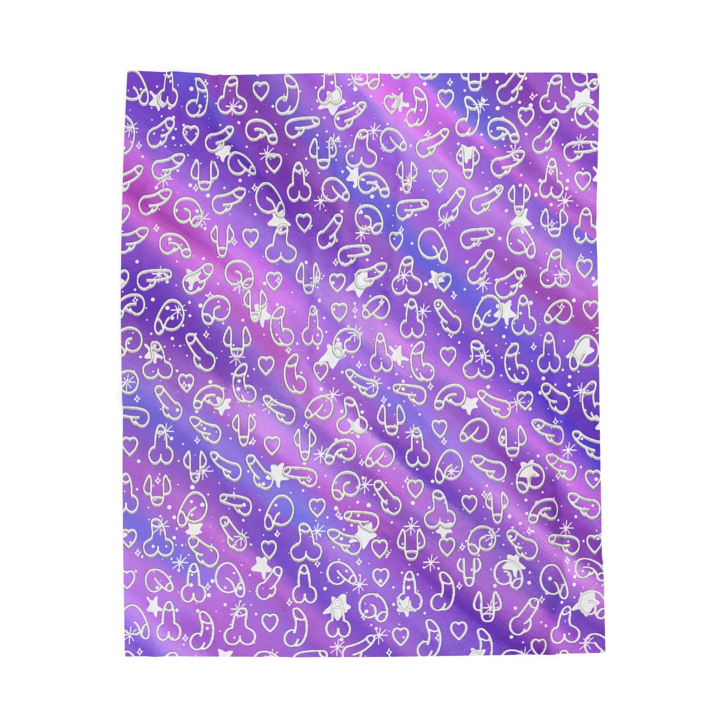Penis Blanket Gift, Pretty Offensive Purple Hue Penis Blanket Rude Adult Gifts, Inappropriate Funny Gifts, Naughty Blanket