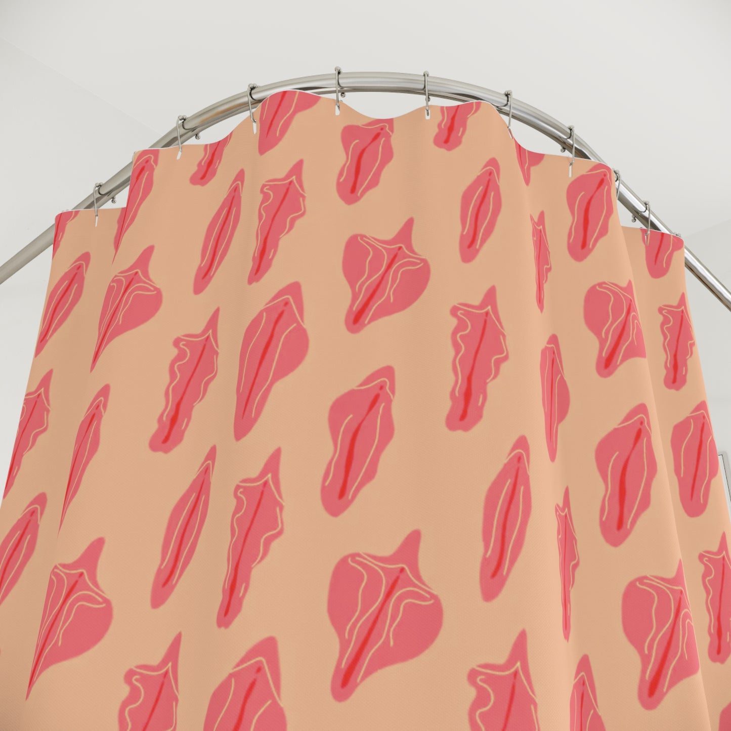 Eclectic Labia Shower Curtains, Feminist Vagina Print, Lesbian Bachelorette Present