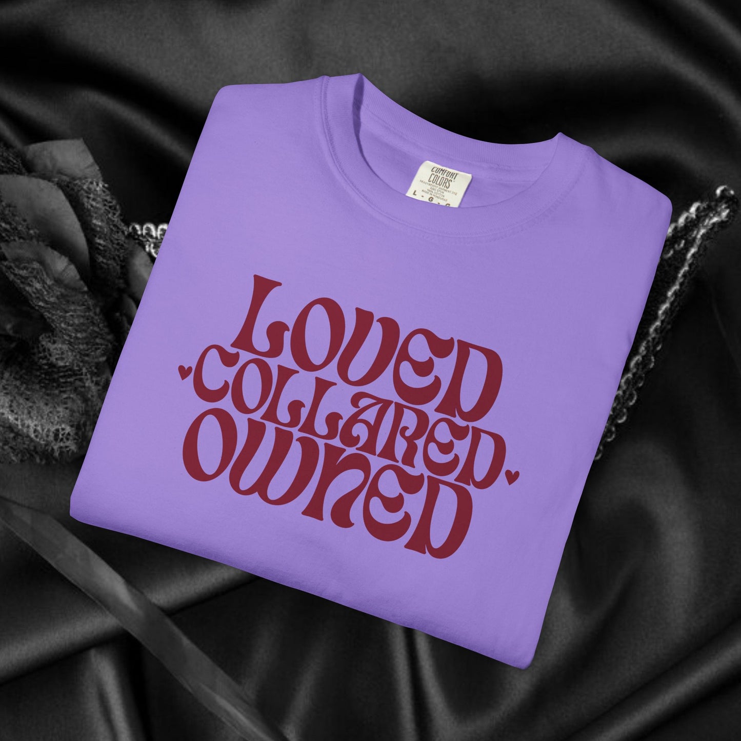 Loved Collared Owned Submissive T-shirt, BDSM themed Kinky Tee, Submissive Wife Gift, BDSM Apparel
