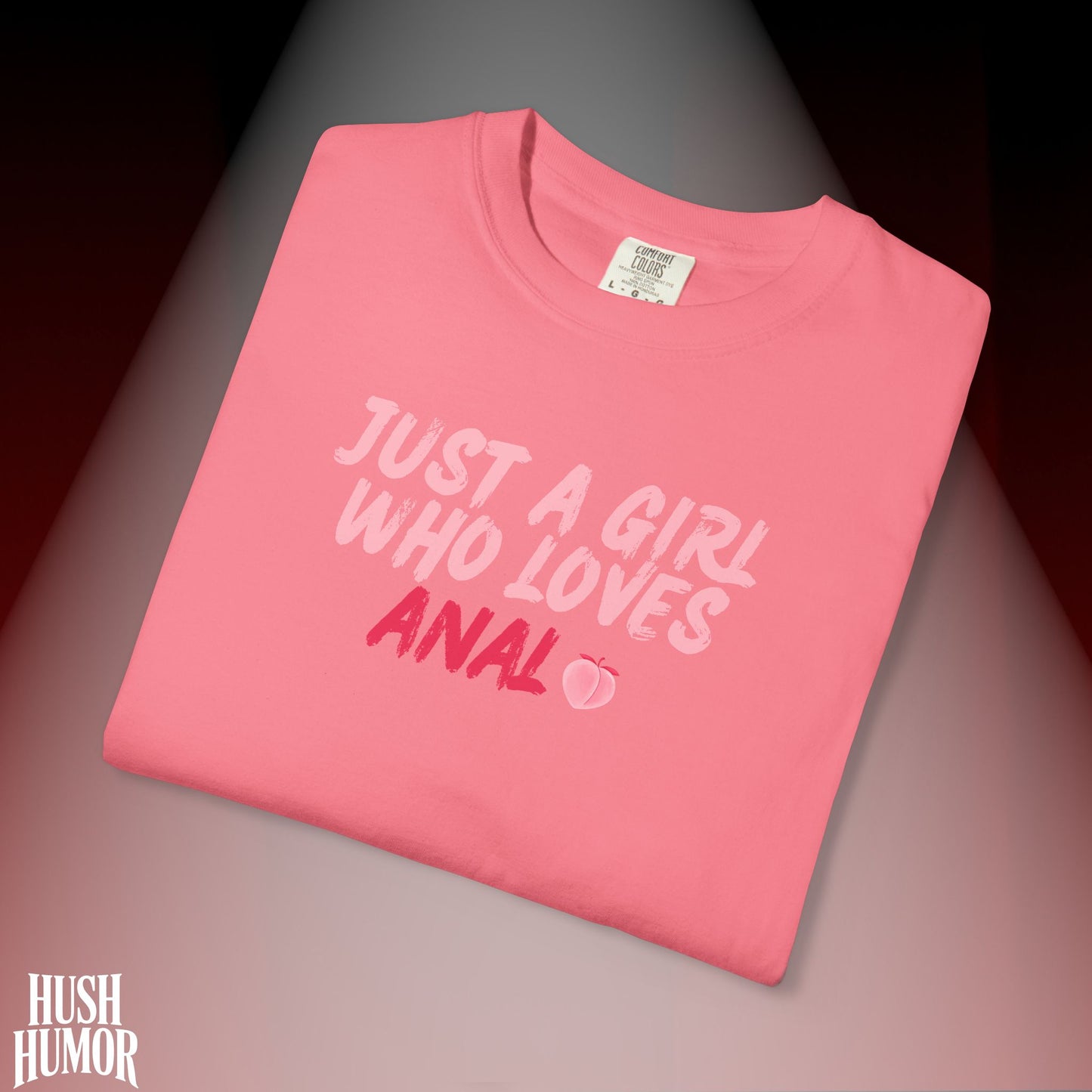 Just a Girl Who Loves A*al Shirt – Naughty NSFW T-Shirt for Hot Wife, Inappropriate Dirty Graphic Tee, Offensive Risqué Apparel for Women, Sexy Summer Shirt