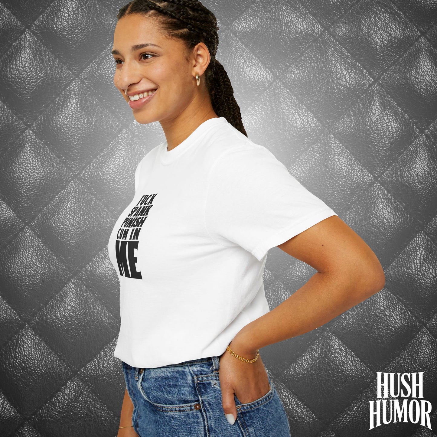 Submissive F*ck Spank Punish C*m in Me T-Shirt – Naughty Shirt for Women, Inappropriate Dirty Girl Tee, Sexy NSFW Kink Shirt