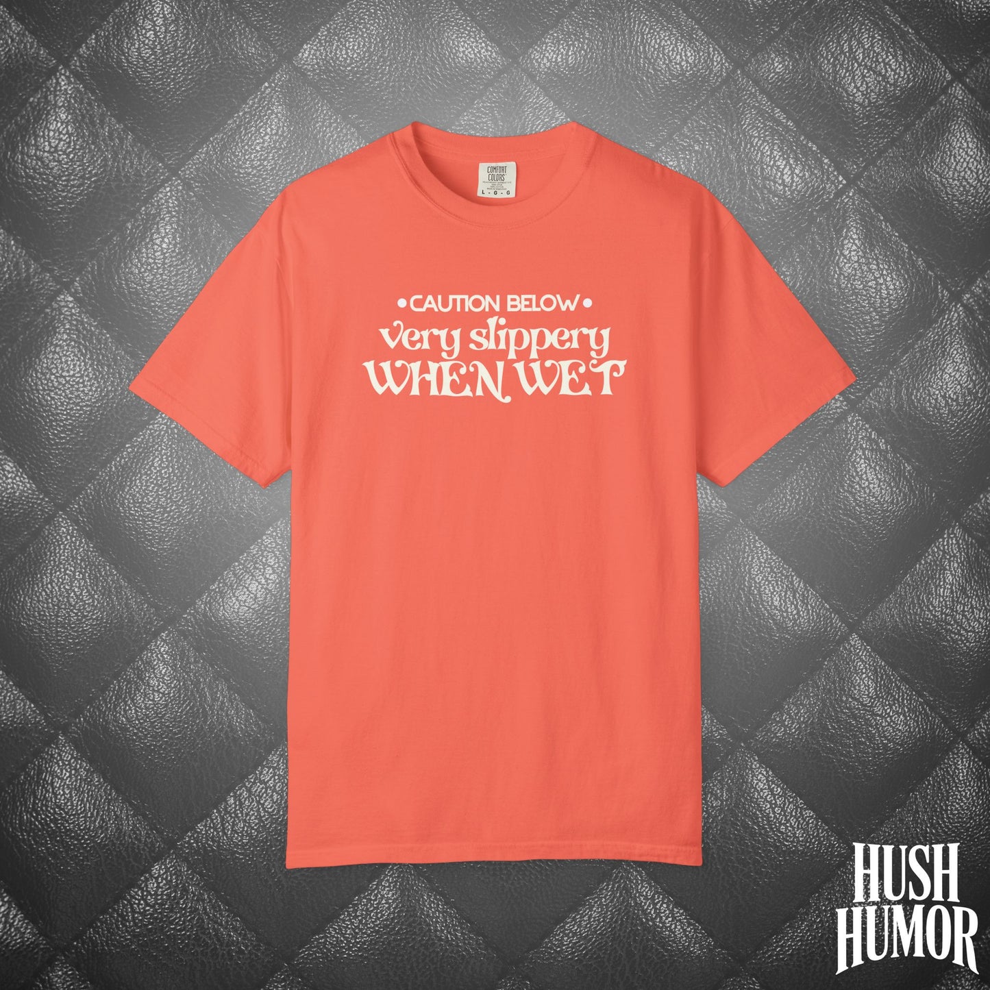 Slippery When Wet T-Shirt | Funny Dirty Girl Graphic Tee | Inappropriate Sex Humor Shirt for Women | Adult Sarcastic NSFW Shirt