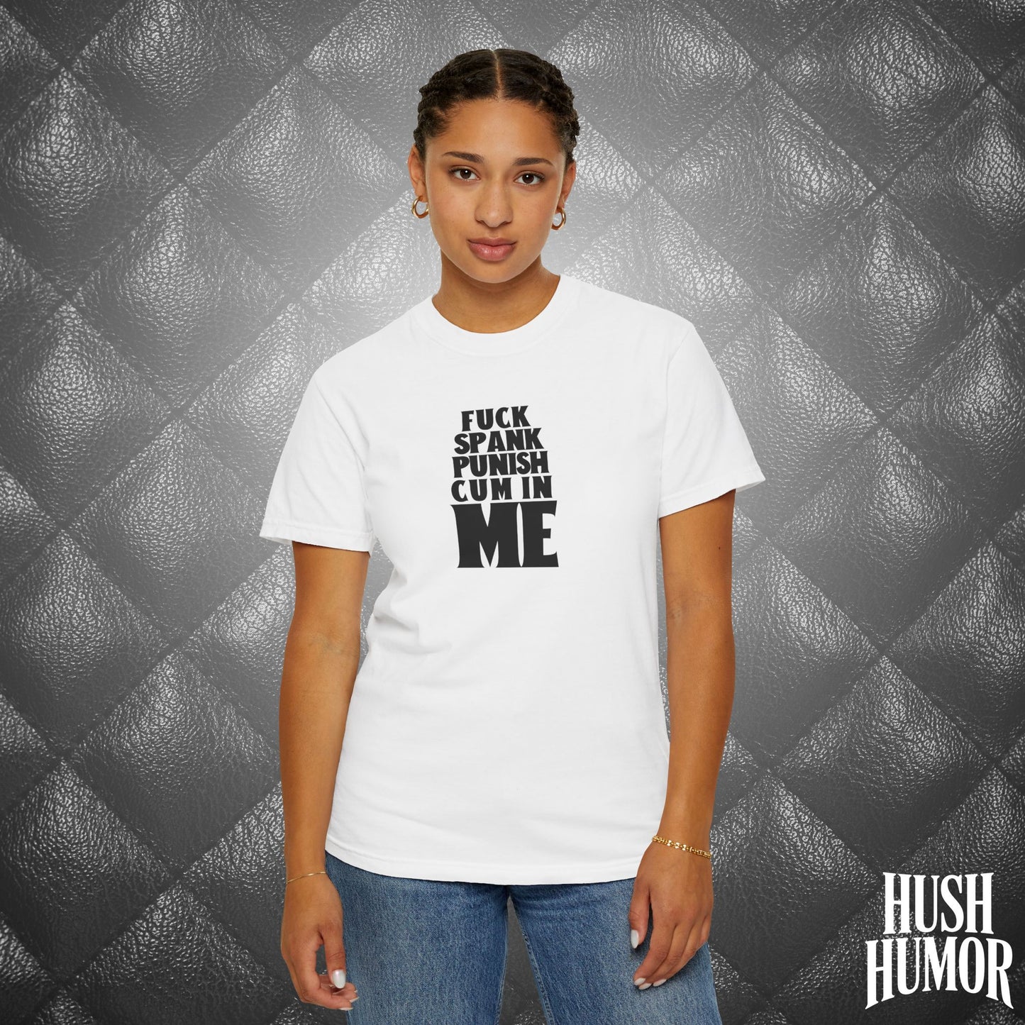 Submissive F*ck Spank Punish C*m in Me T-Shirt – Naughty Shirt for Women, Inappropriate Dirty Girl Tee, Sexy NSFW Kink Shirt