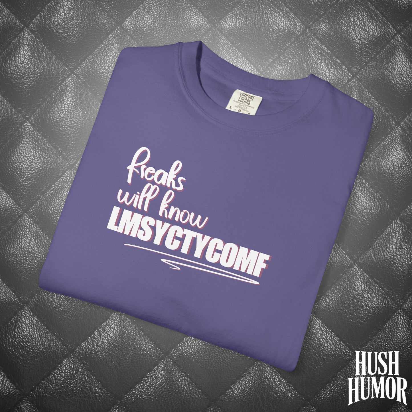 Only Freaks Will Know LMSYCTYCOMF T-Shirt – Dirty Comfort Colors Shirt, Sexy Wife Gift, Inappropriate Summer Party Tee, NSFW Trendy Graphic Shirt