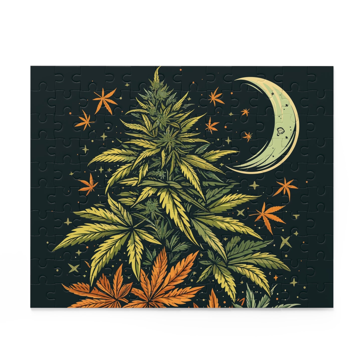 Night Trip Puzzle – Moody Moon Jigsaw with Psychedelic Forest Vibes | Gift for Dreamers & Rebels