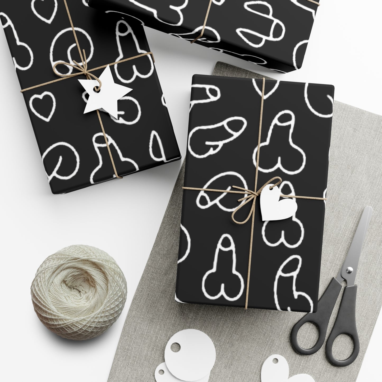 Penis Wrapping Paper – Funny Naughty NSFW D*ck Gift Wrap, Adult Humor Gag Gift Paper