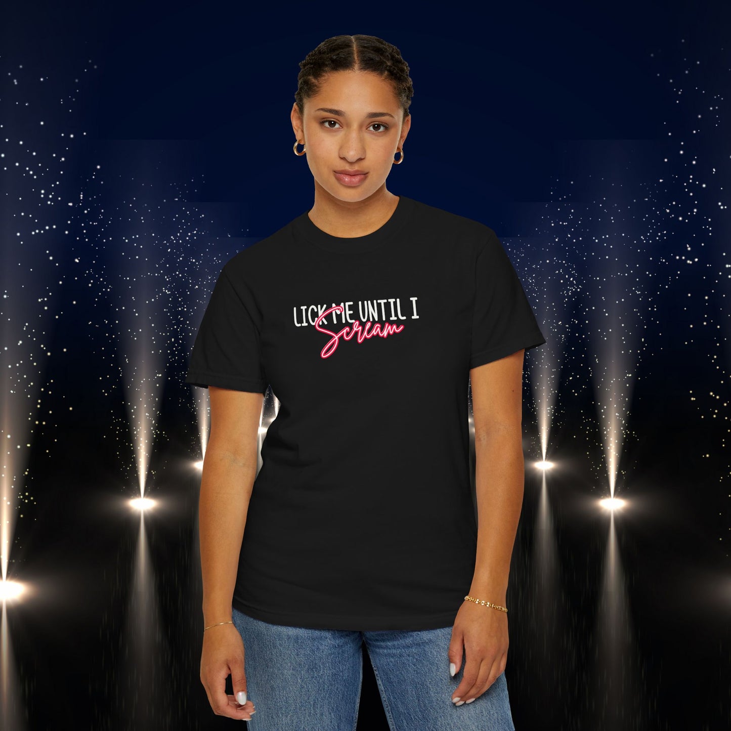 Lick Me Until I Scream Shirt – Naughty Oral Sex T-Shirt for Women, Funny Dirty Wife Tee