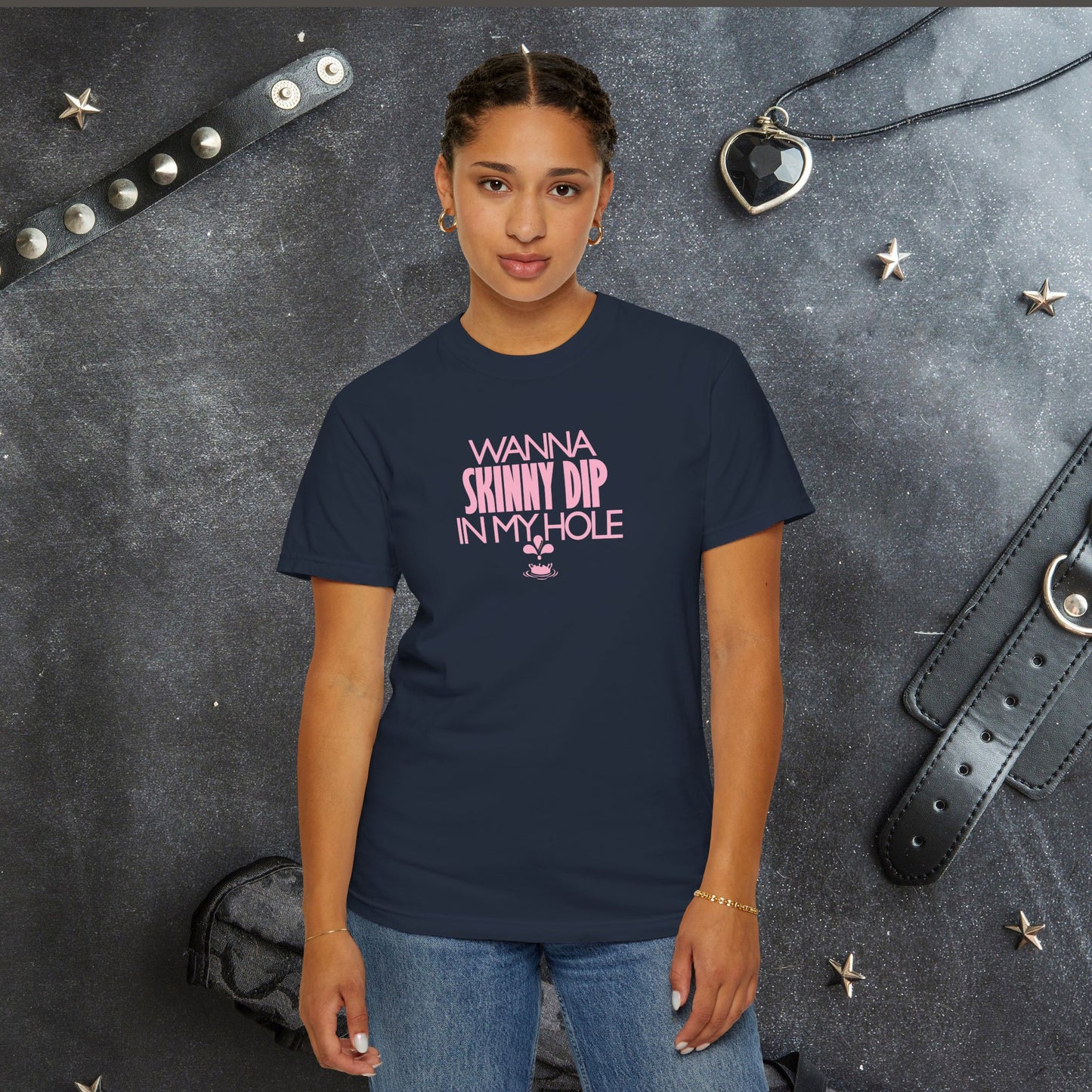 Wanna Skinny Dip in My Hole T-Shirt – Sexy Suggestive Women’s Naughty Summer Party Tee