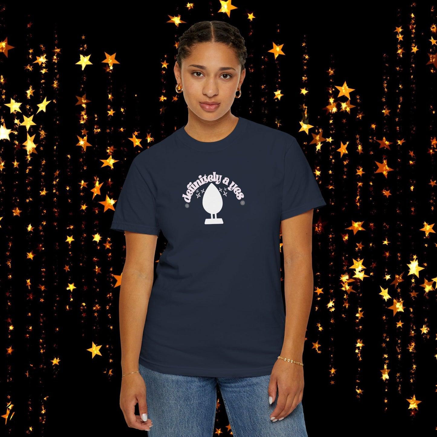 Definitely a Yes for Butt Plug Naughty Women’s Shirt – Adult Humor Comfort Colors Tee, Offensive Inappropriate Gag Gift