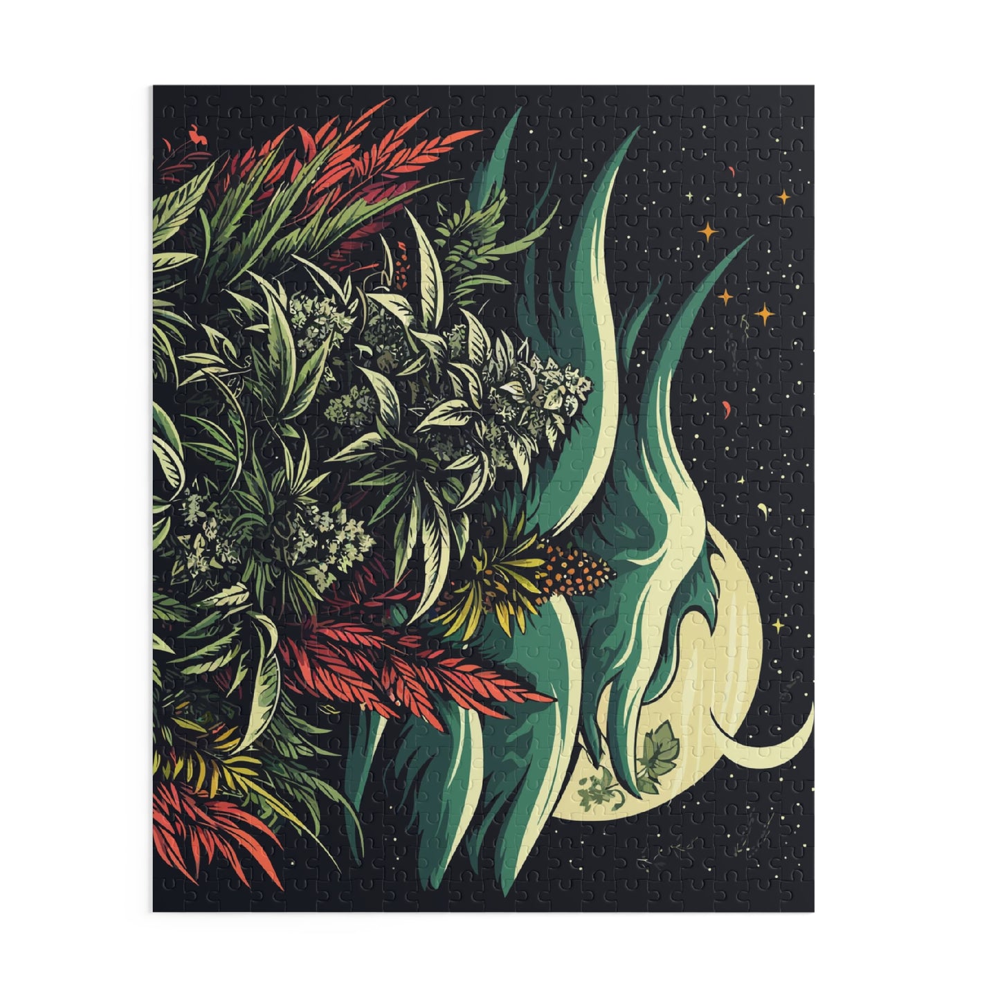 Take a Trip to the Party Side of the Moon Puzzle – Bold Night Jungle Jigsaw