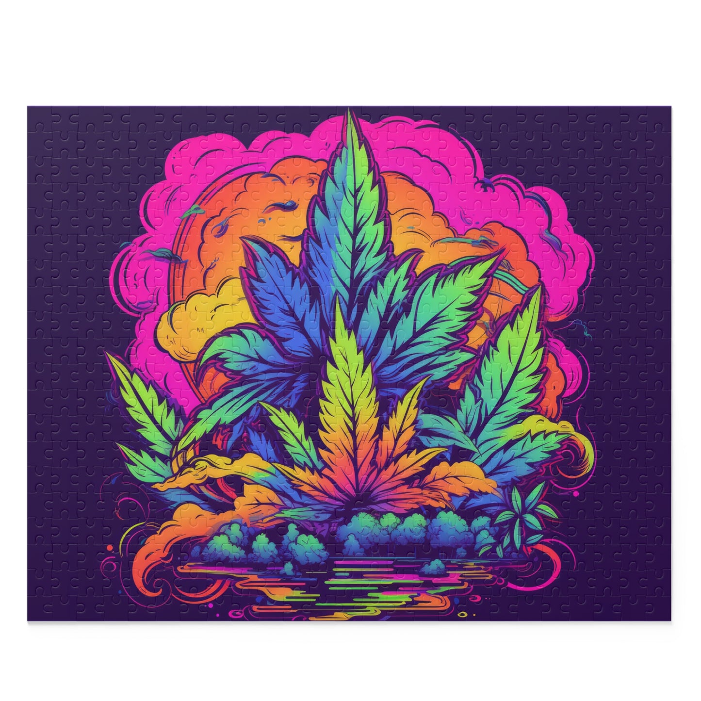 Wild Side Trip – Electric Jungle Puzzle with Neon Burst Fun Adult Activity for Jokers, Tokers, and Smokers gift