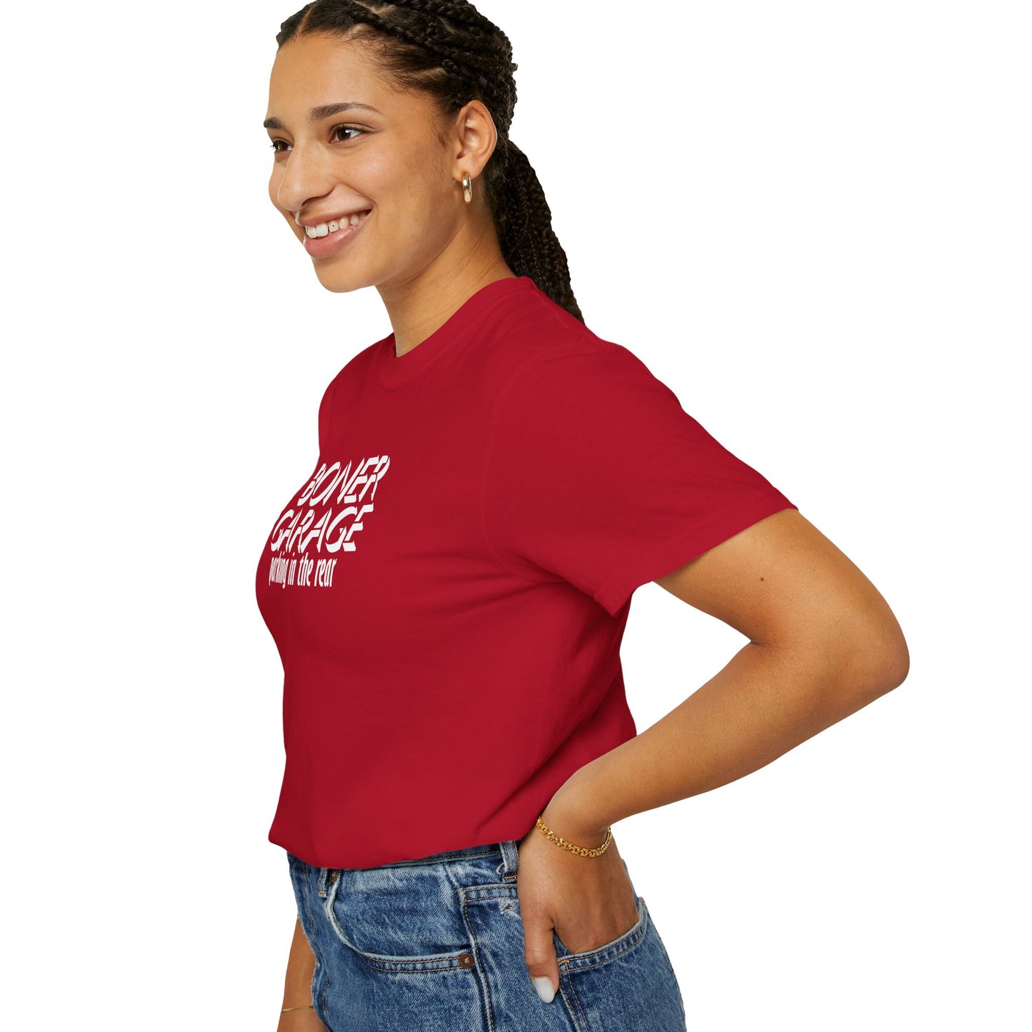 Boner Garage Parking in the Rear Naughty Women’s T-Shirt – Offensive Summer Party Tee, Funny Hot Mom Gift