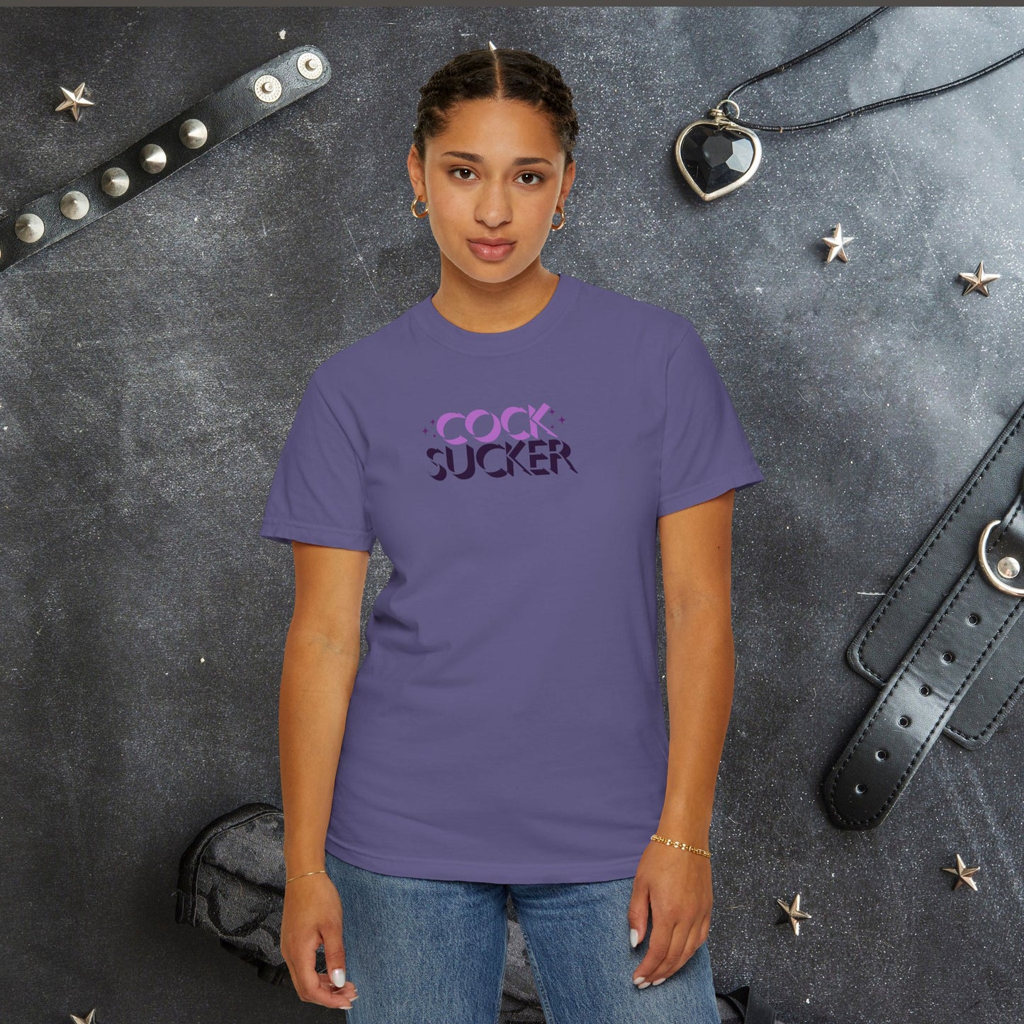 Naughty Girl Sex T-Shirt – Sexy Offensive Ladies Comfort Colors C0ck Sucker Tee, Hot Wife NSFW Shirt