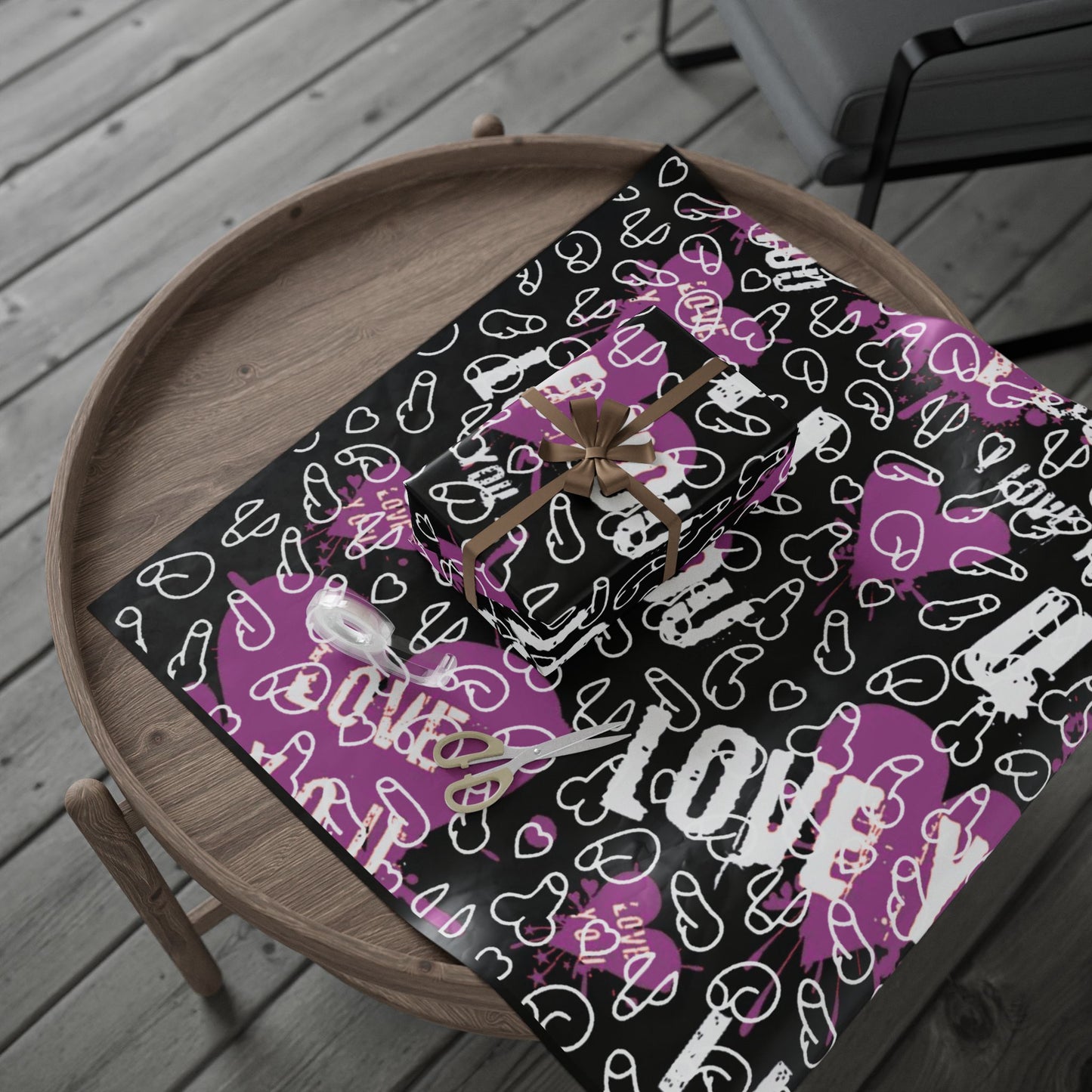 Penis wrapping paper, for Kinky Adult gifts, Dirty d*ck Gift Wrap, Special Occasion Wrapping paper