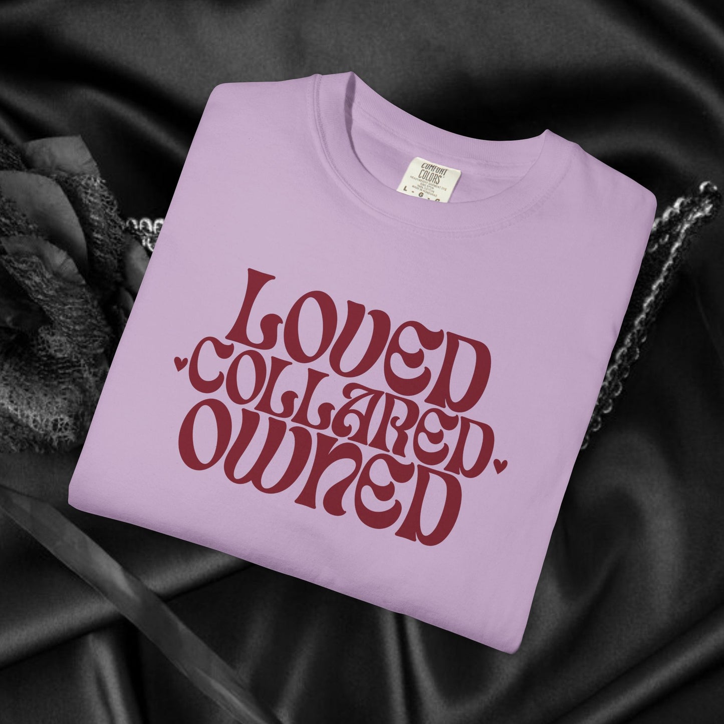 Loved Collared Owned Submissive T-shirt, BDSM themed Kinky Tee, Submissive Wife Gift, BDSM Apparel