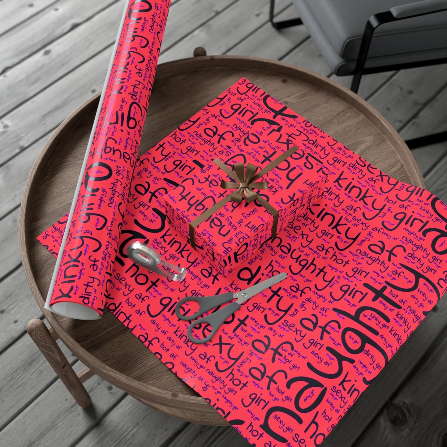 Naughty AF Wrapping paper, special occasion wrapping paper for hot girls