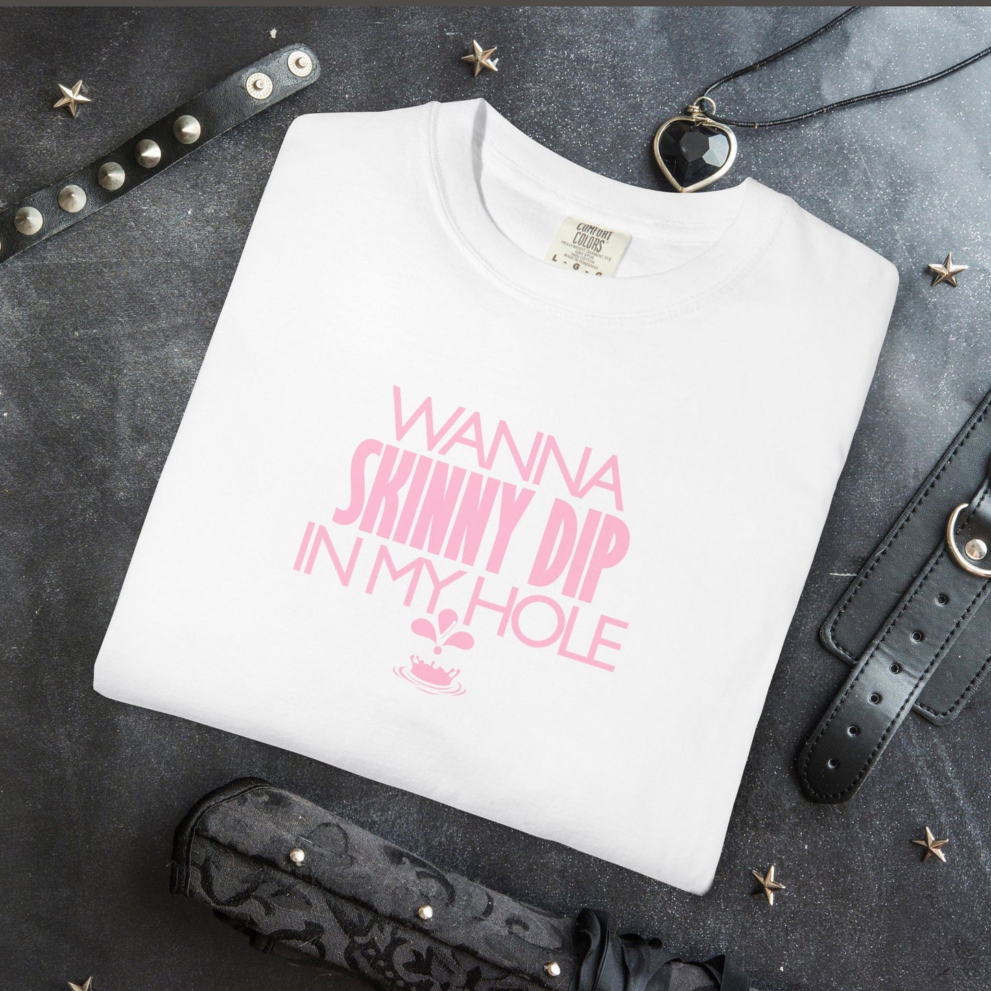 Wanna Skinny Dip in My Hole T-Shirt – Sexy Suggestive Women’s Naughty Summer Party Tee