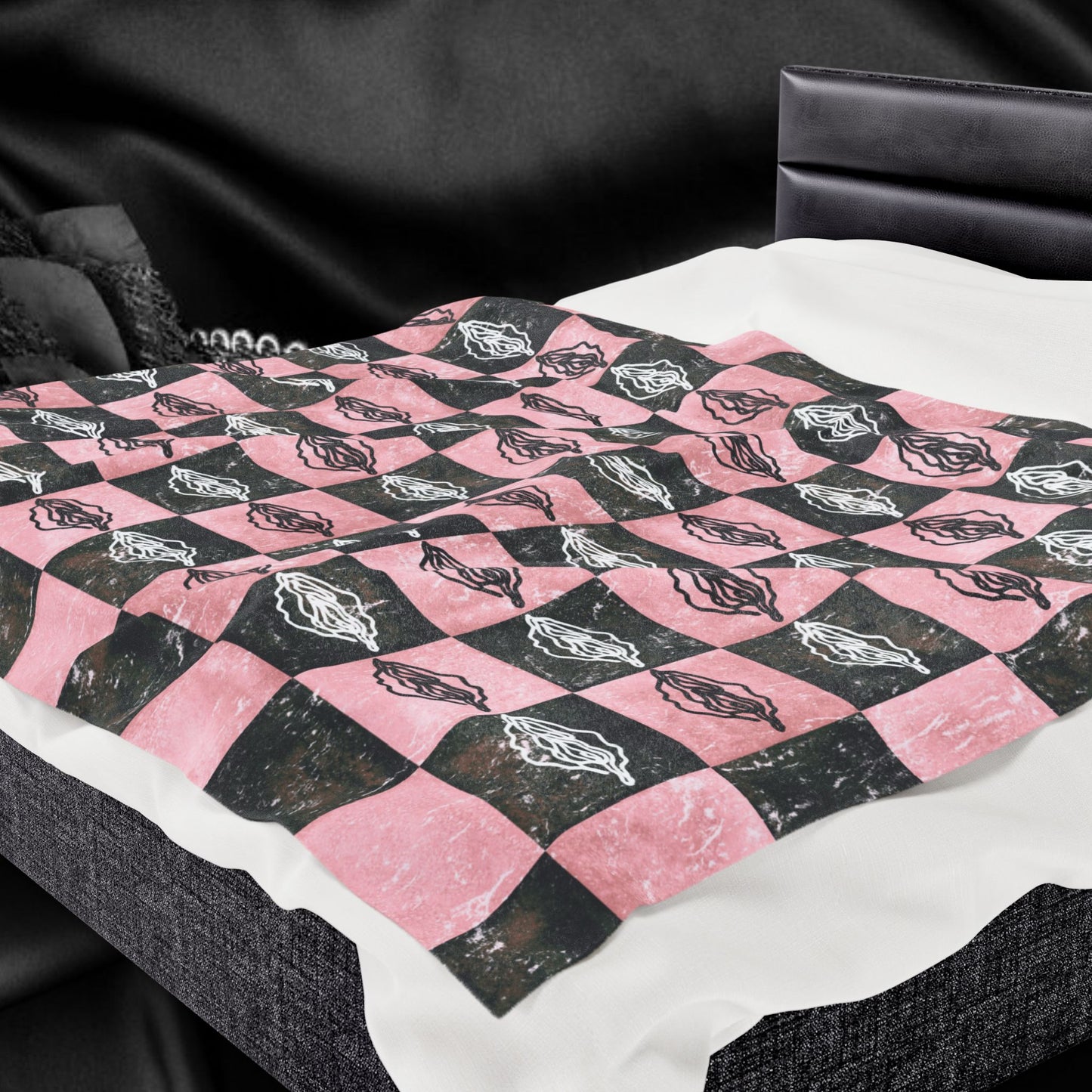 Vintage Style Female Sex Print Blanket, Sexy Feminist gift, Lesbian Bachelorette Gift idea
