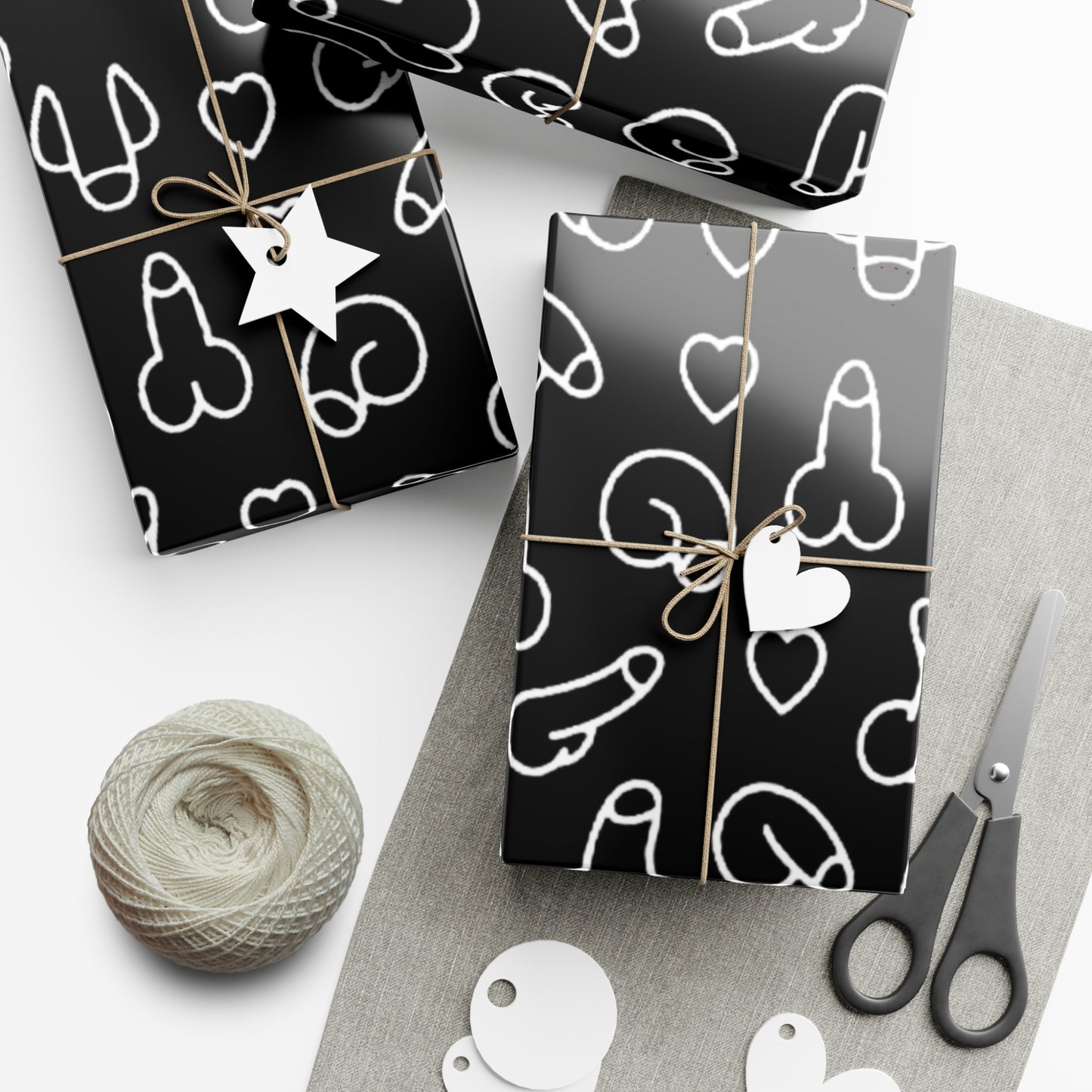 Penis Wrapping Paper – Funny Naughty NSFW D*ck Gift Wrap, Adult Humor Gag Gift Paper