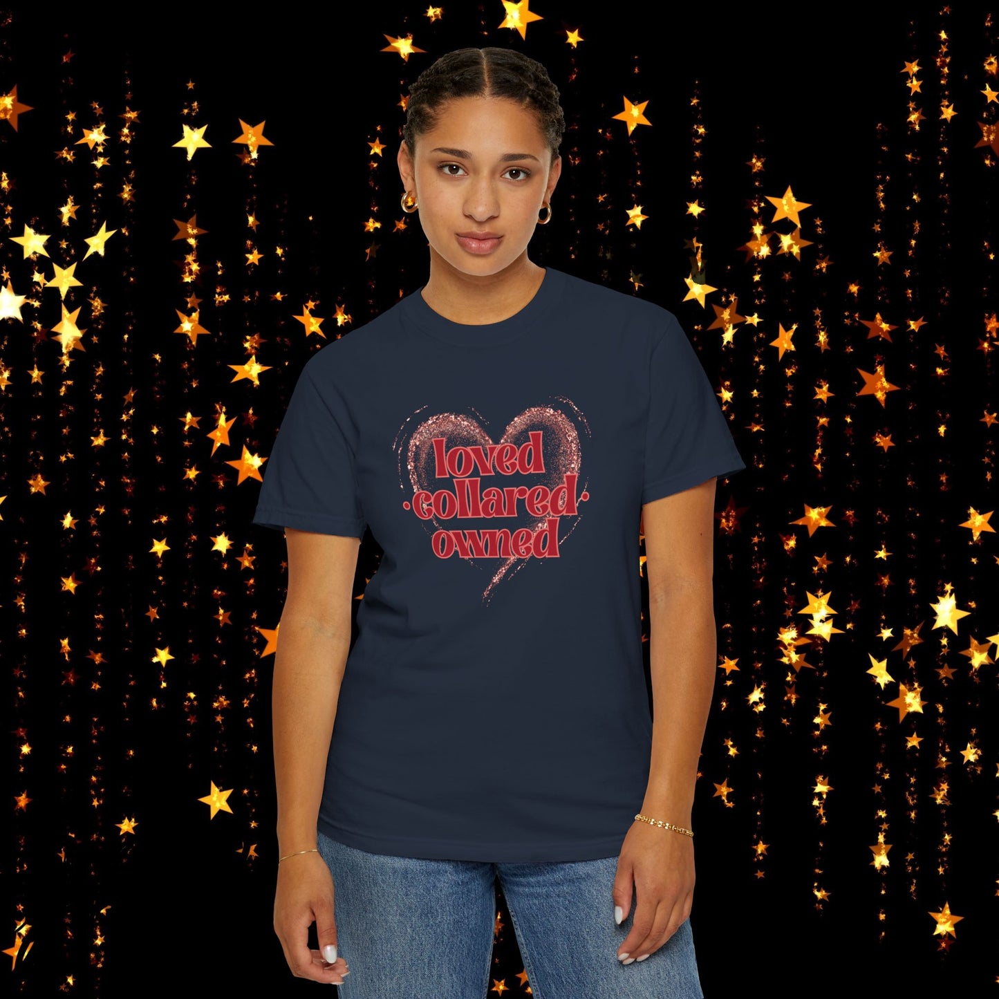 BDSM apparel Loved Collared Owned Submissive T-shirt, Submissive Wife kinky gift