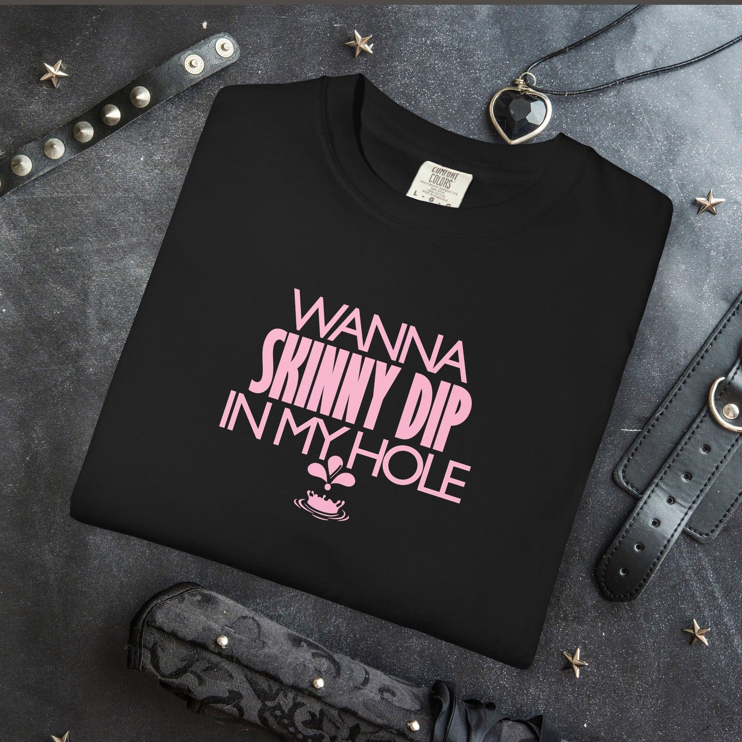 Wanna Skinny Dip in My Hole T-Shirt – Sexy Suggestive Women’s Naughty Summer Party Tee