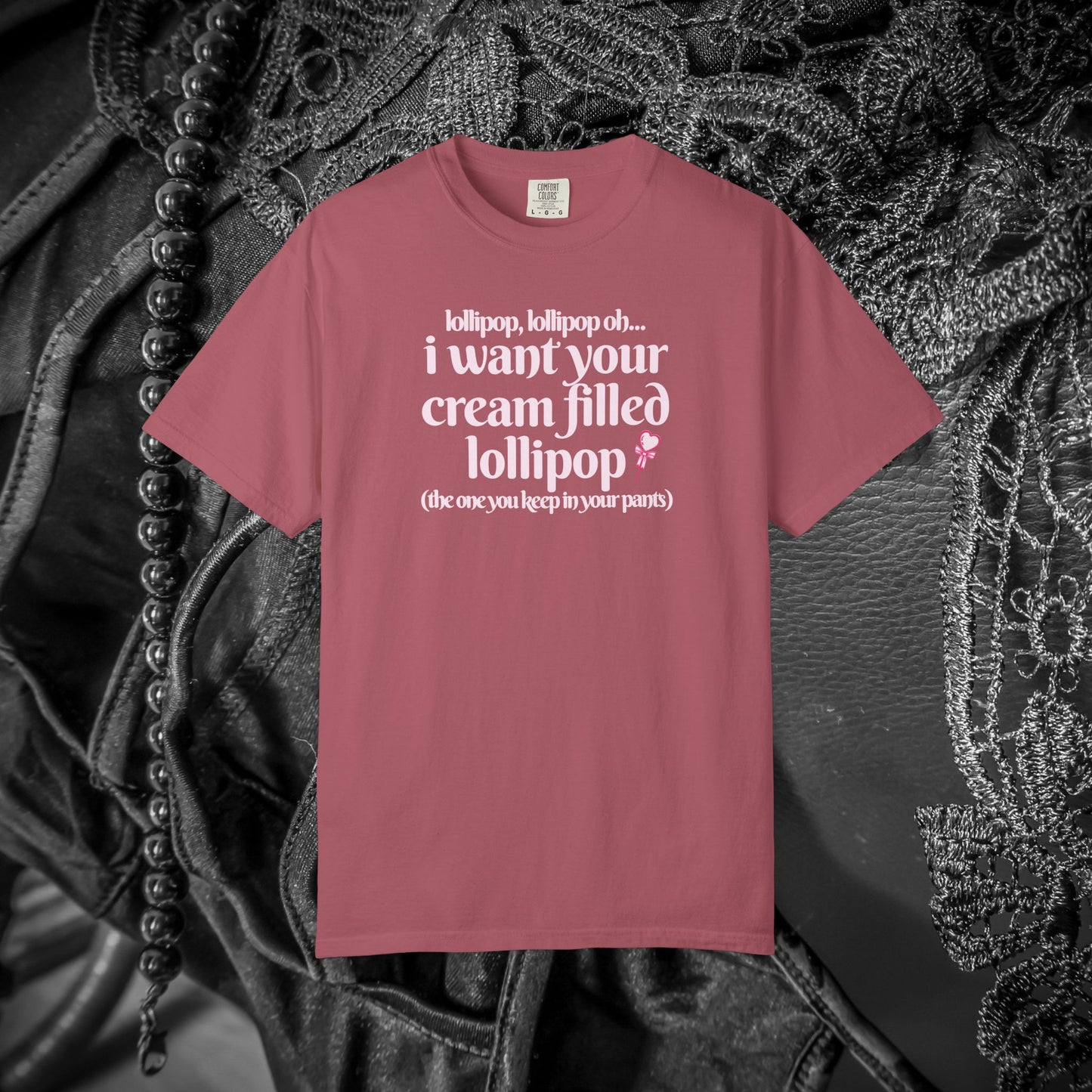 Sexually suggestive lollipop T-shirt, funny innuendo gift for hot wife, hot girl summer outfit, sexy party apparel
