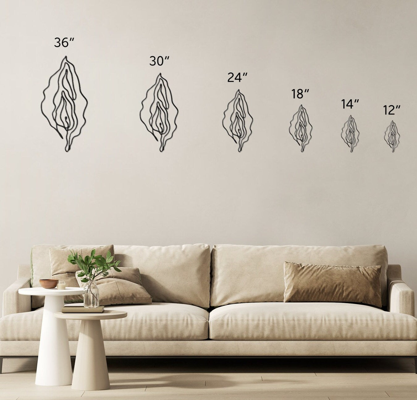Female Sex Metal Wall Decor | Naughty Vagina Art | Sexy Bedroom & Party Decoration