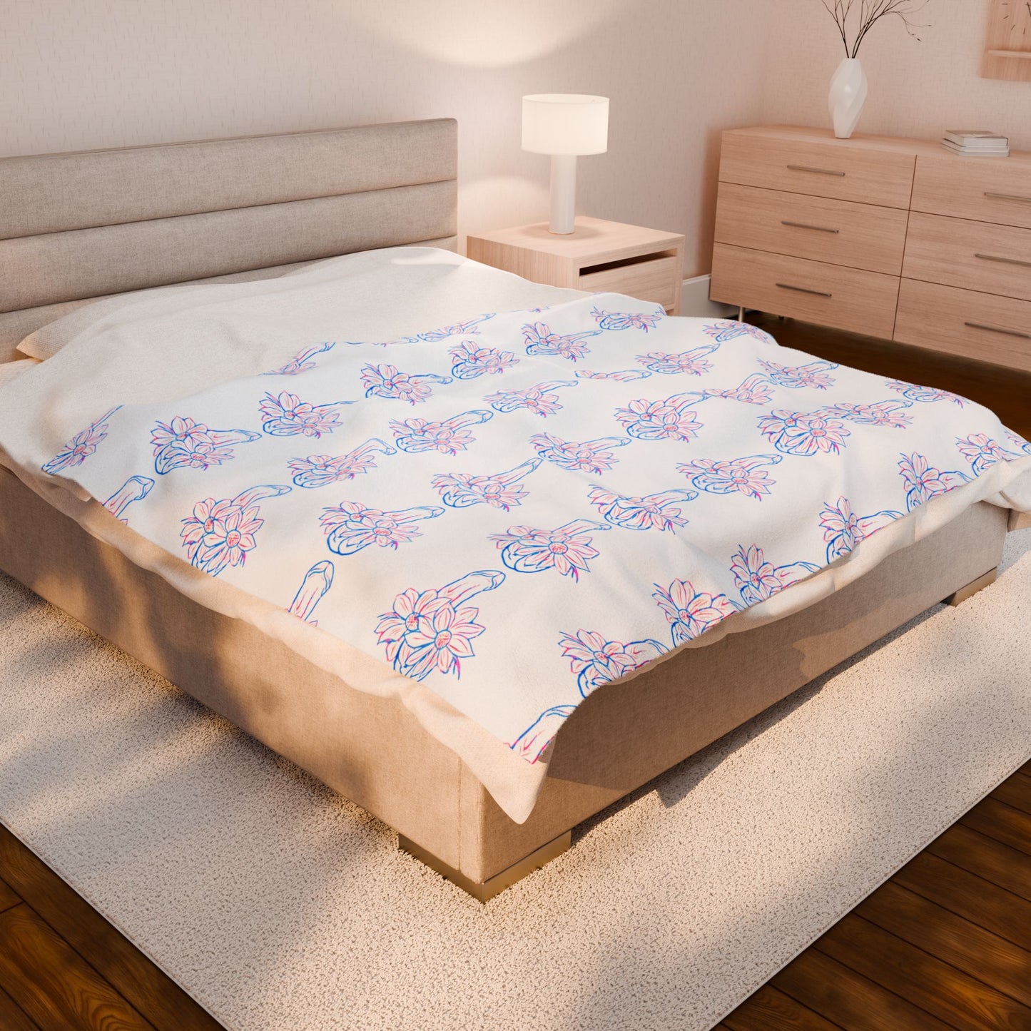 Pretty Penis Blanket Fun Adult Cozy Gift Penis blanket gag gift Soft Naughty Dong Throw Rude C*ck Blanket, Fun Velveteen Plush Blanket