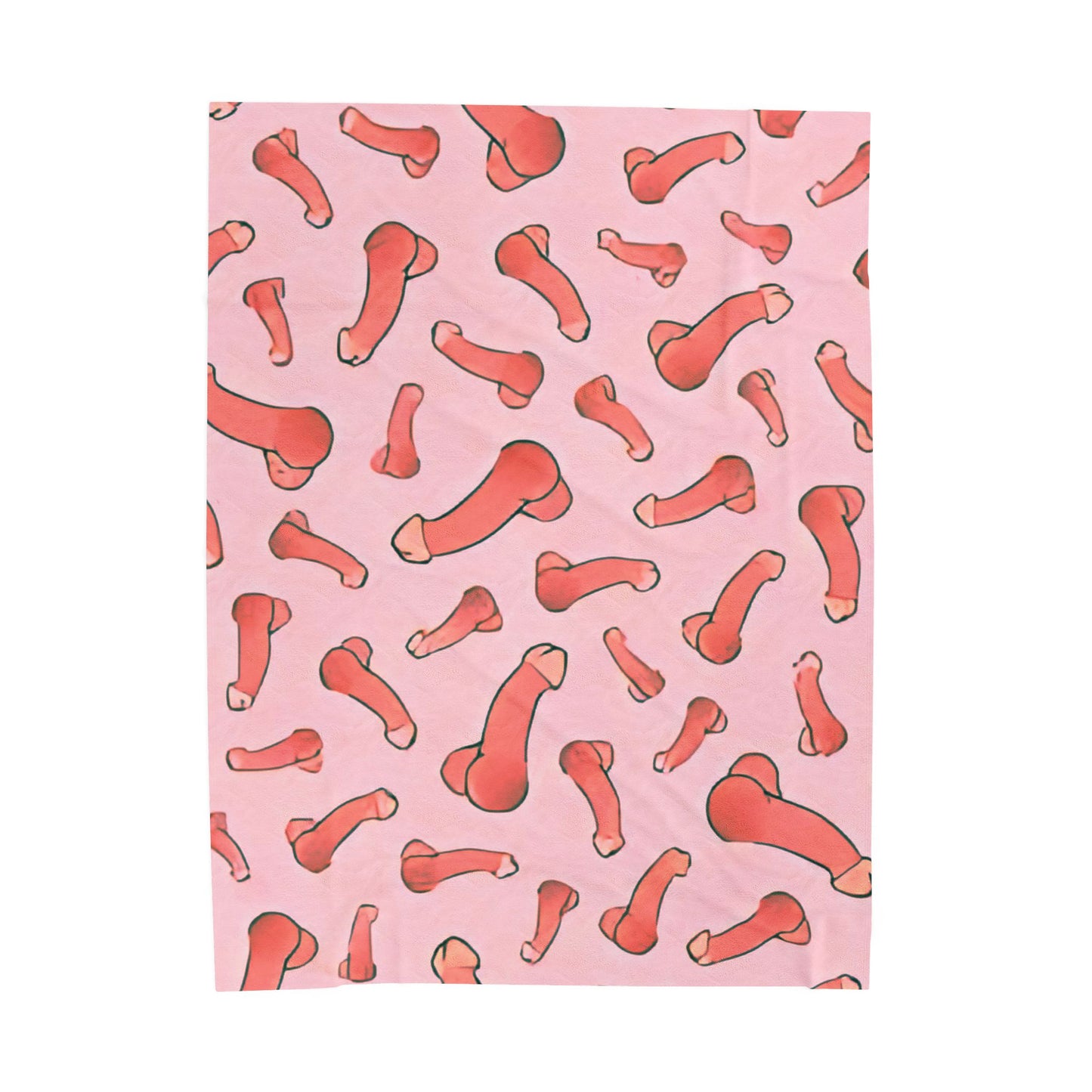 Pink C*ck Blanket – Naughty Willy Throw for Adults, Funny NSFW Penis Gift