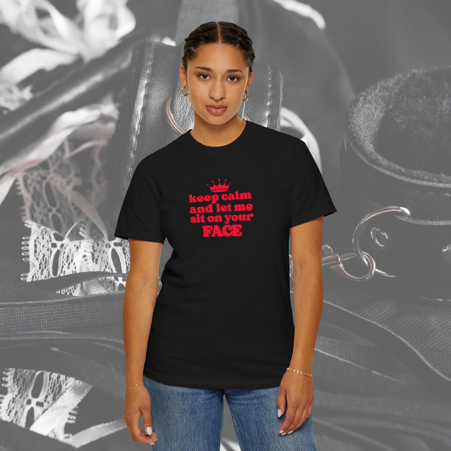 Naughty Face Sitting T-Shirt, Women's Sexy Tee, Inappropriate Party Shirt, Crude NSFW Summer Sexy Tee, Offensive Adult Dirty Humor Tee