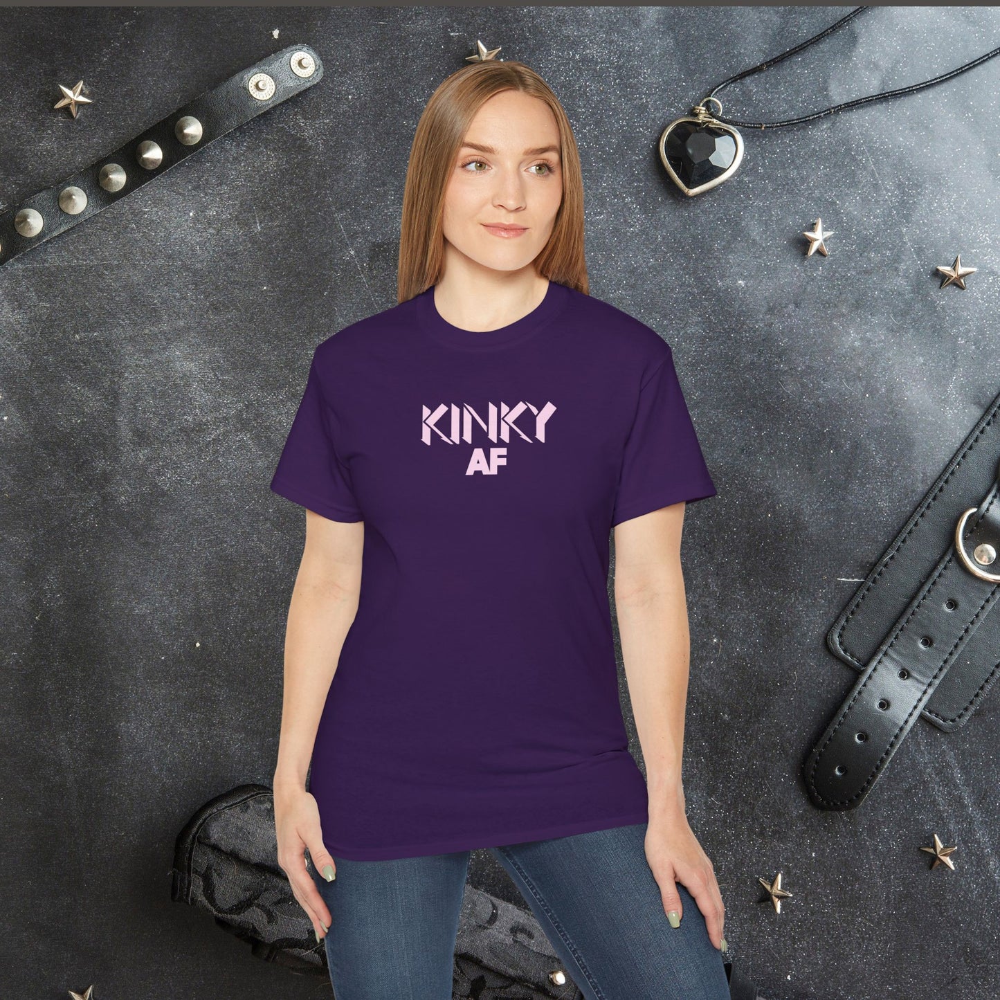 Kinky AF Unisex Tee, Naughty Wife Gift, Dirty Girl Shirt, Kinky Gift, Hot Wife T-Shirt, Sexy Shirt, Adult Humor Tee