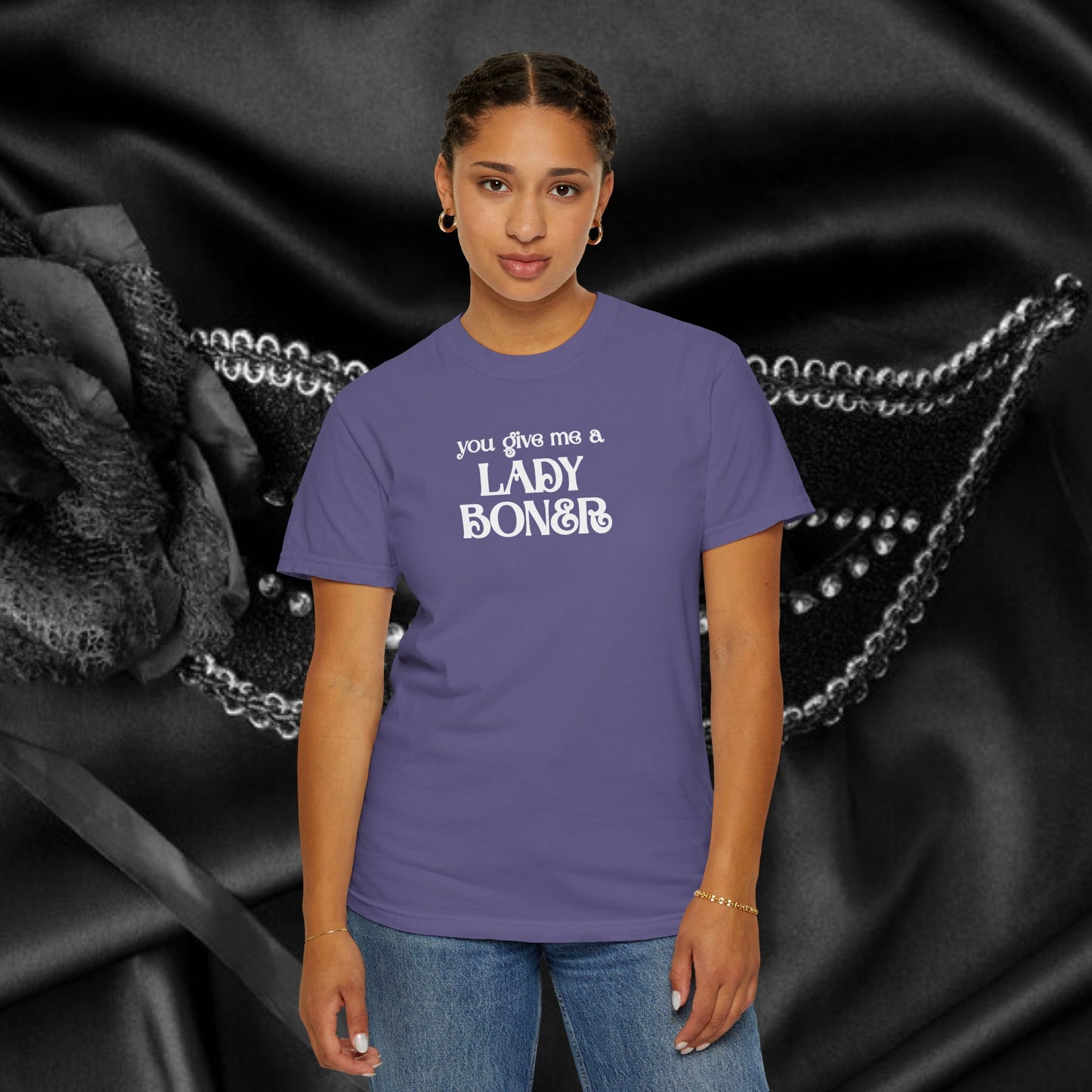 You Give Me a Lady Boner Funny Sex Shirt – Offensive NSFW Tee, Inappropriate Women’s Top, Shocking Party Apparel