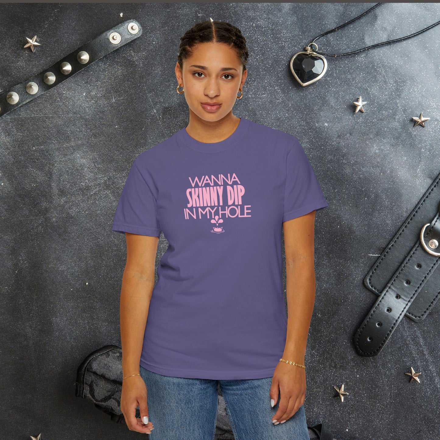 Wanna Skinny Dip in My Hole T-Shirt – Sexy Suggestive Women’s Naughty Summer Party Tee