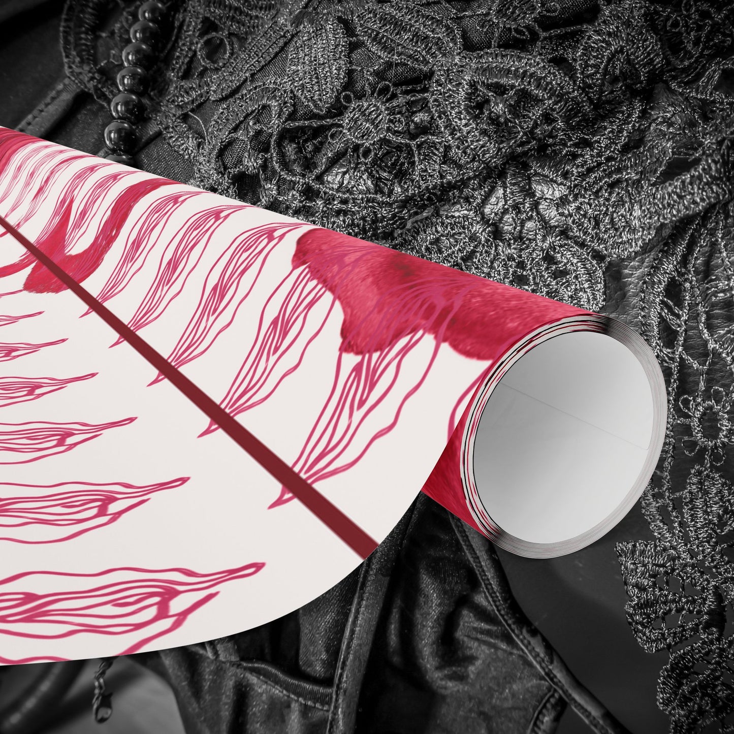Chic Vagina Heart & Roses Gift Wrap, Naughty Paper, Psssy Love Present