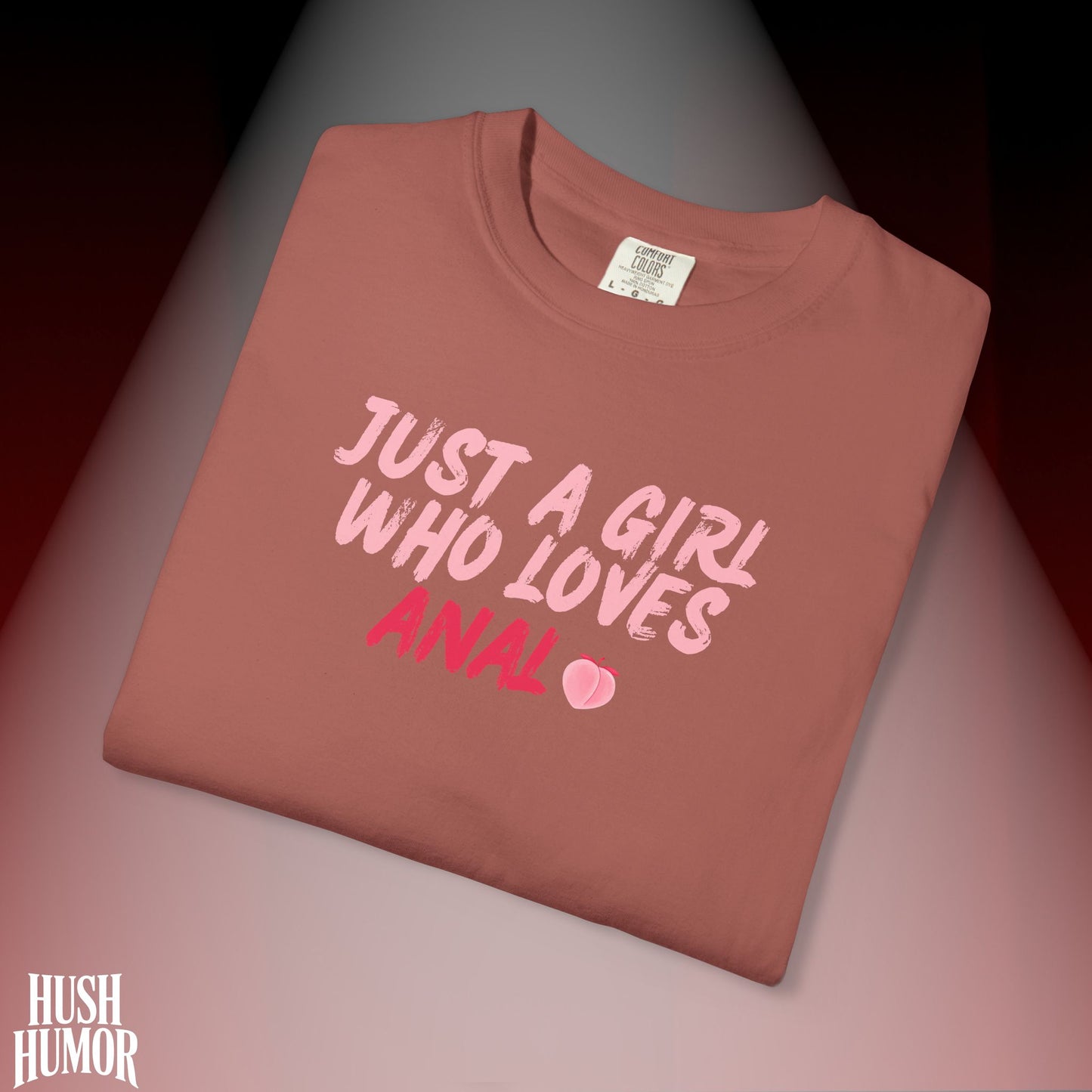 Just a Girl Who Loves A*al Shirt – Naughty NSFW T-Shirt for Hot Wife, Inappropriate Dirty Graphic Tee, Offensive Risqué Apparel for Women, Sexy Summer Shirt