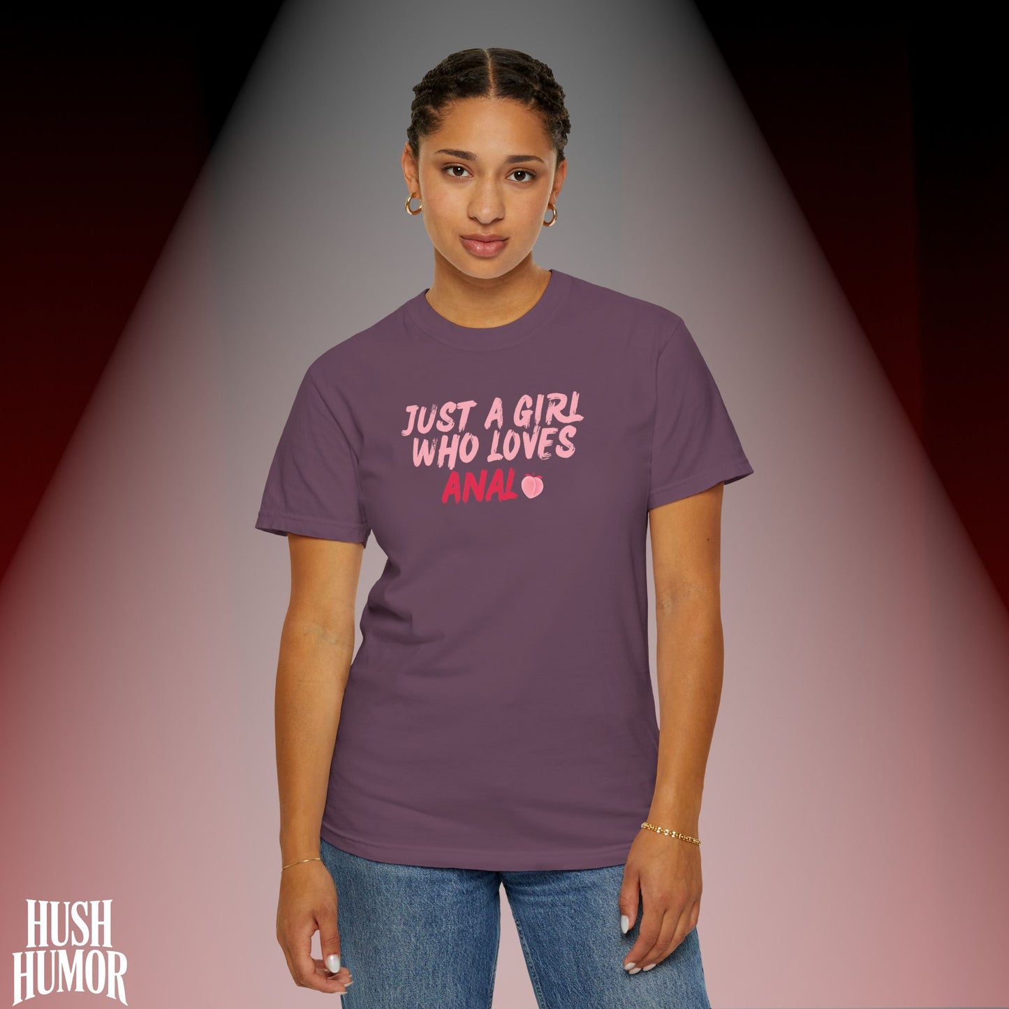 Just a Girl Who Loves A*al Shirt – Naughty NSFW T-Shirt for Hot Wife, Inappropriate Dirty Graphic Tee, Offensive Risqué Apparel for Women, Sexy Summer Shirt