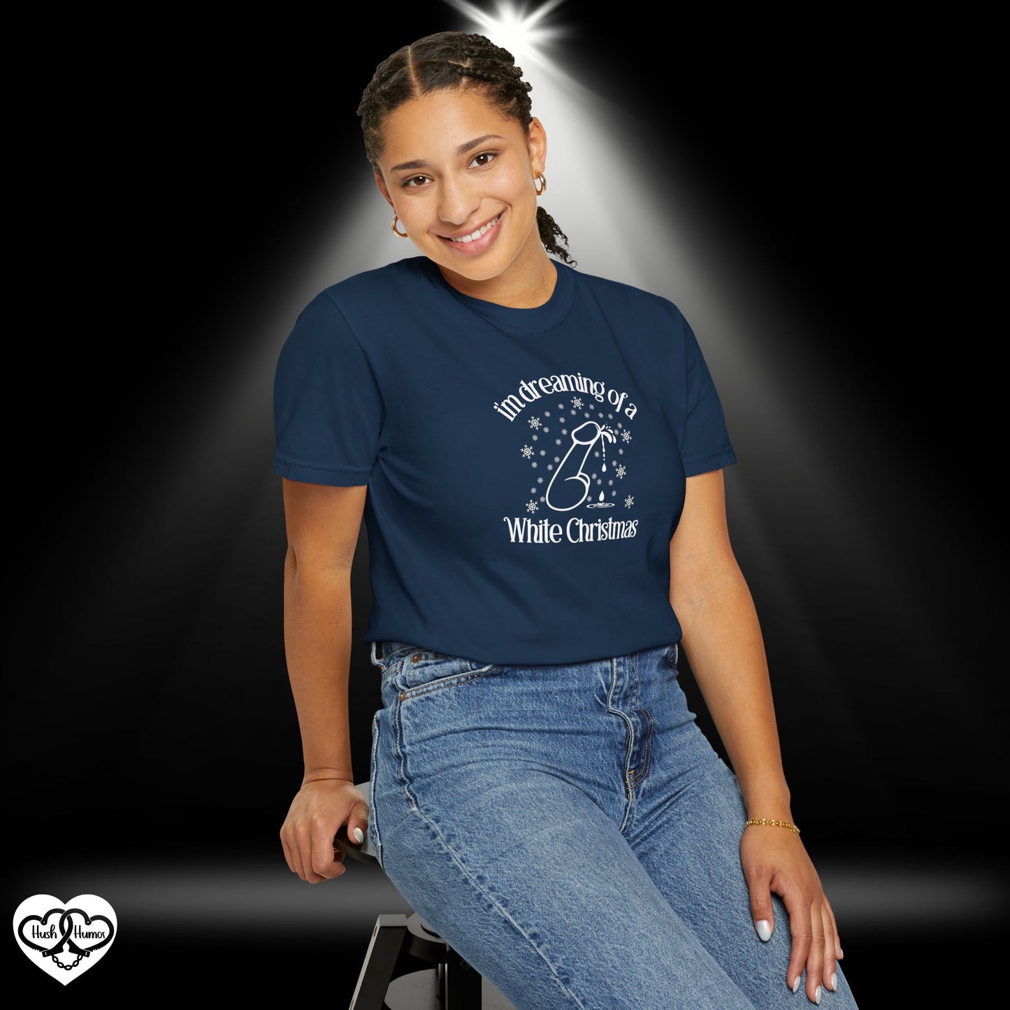 I’m Dreaming of a White Christmas Naughty Shirt – Funny Adult Xmas Tee, Sexy Holiday Party Top