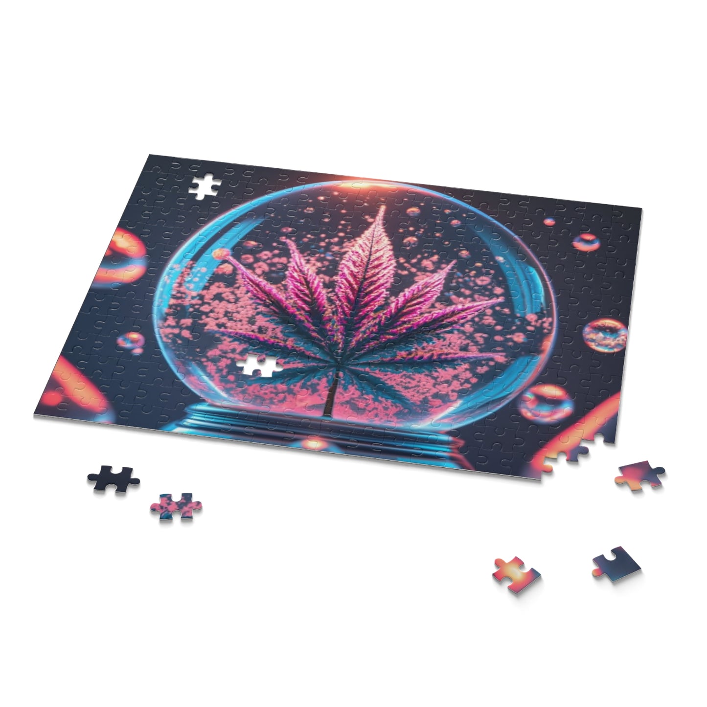 Bubble Vision – Electric Pink Leaf Orb Puzzle for Adults looking for a chill activity