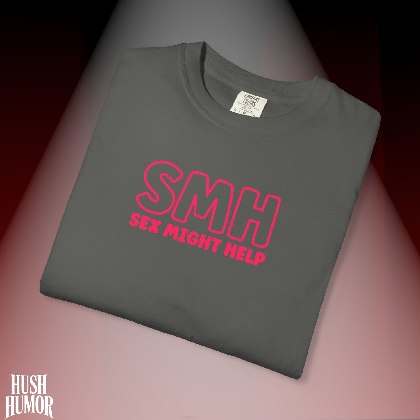 SMH Sex Might Help T-Shirt | Funny Comfort Colors Bold Statement Tee | Inappropriate Concert Shirt for Naughty Women | Festival Summer Top